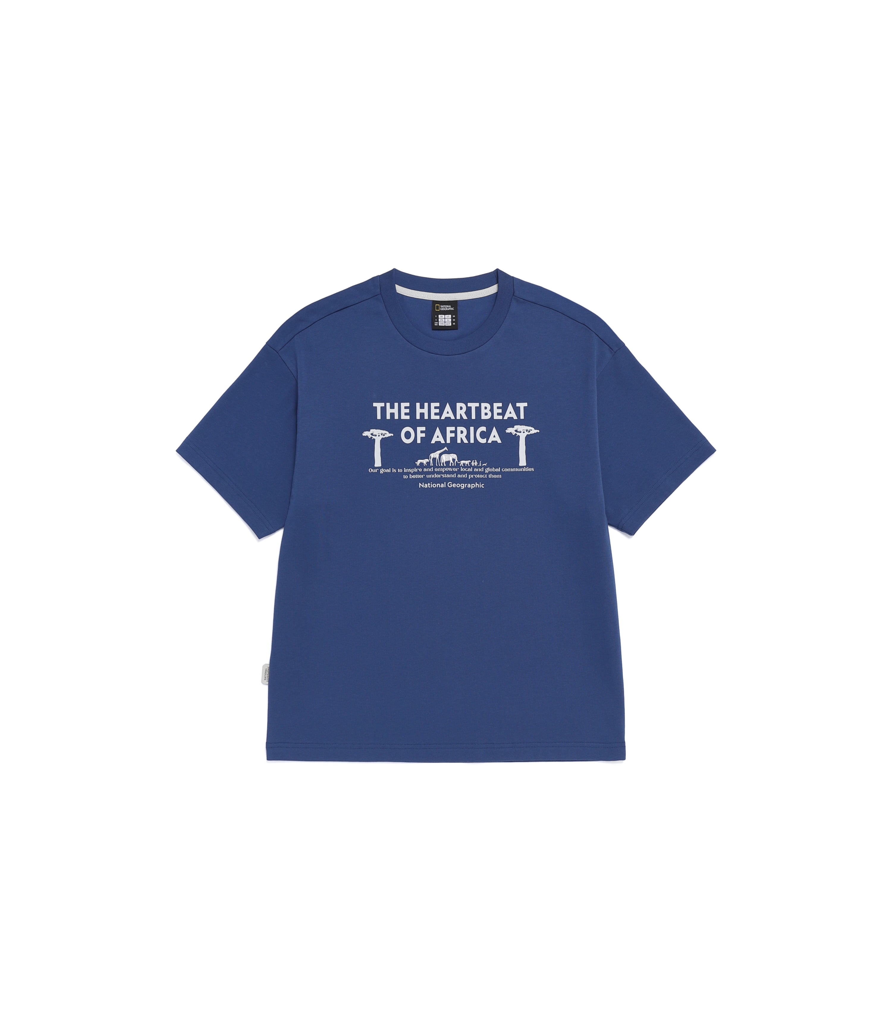 Unisex AVIS Aerosilver Big Graphic Semi-Overfit Short Sleeve Tee<br>DARK BLUE