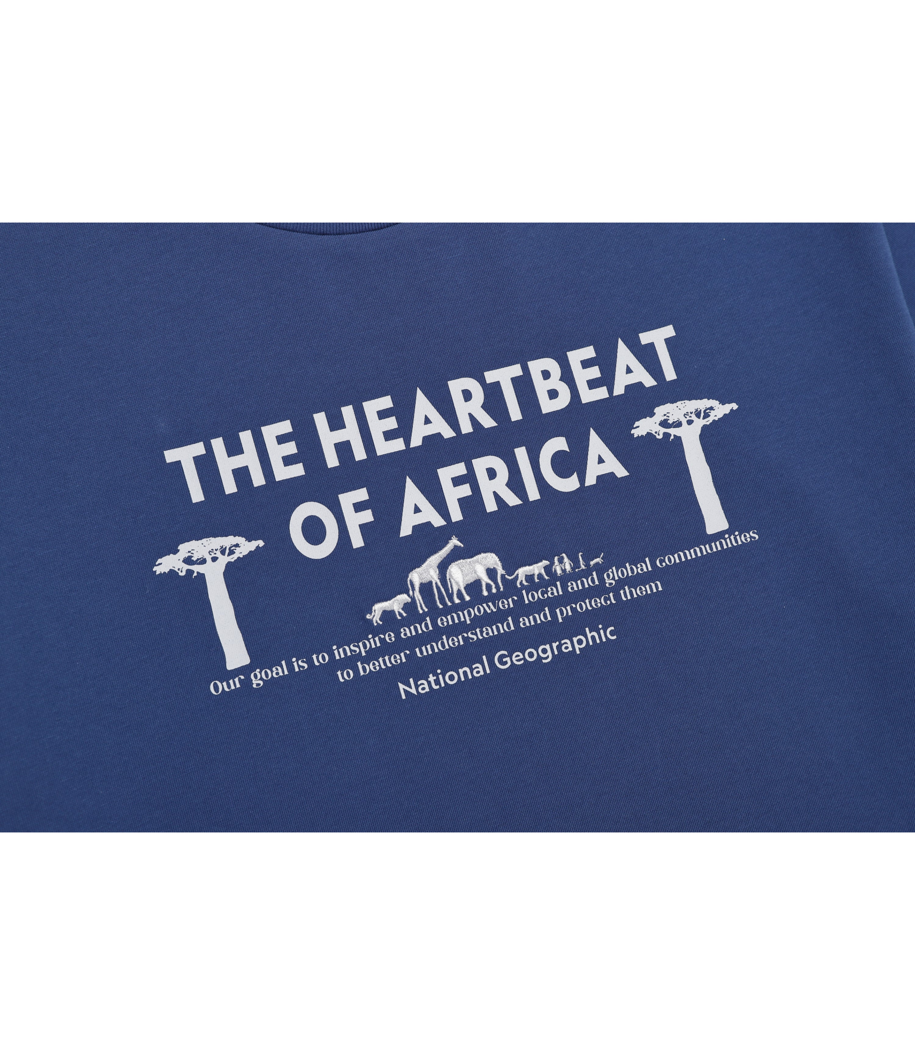 Unisex AVIS Aerosilver Big Graphic Semi-Overfit Short Sleeve Tee<br>DARK BLUE
