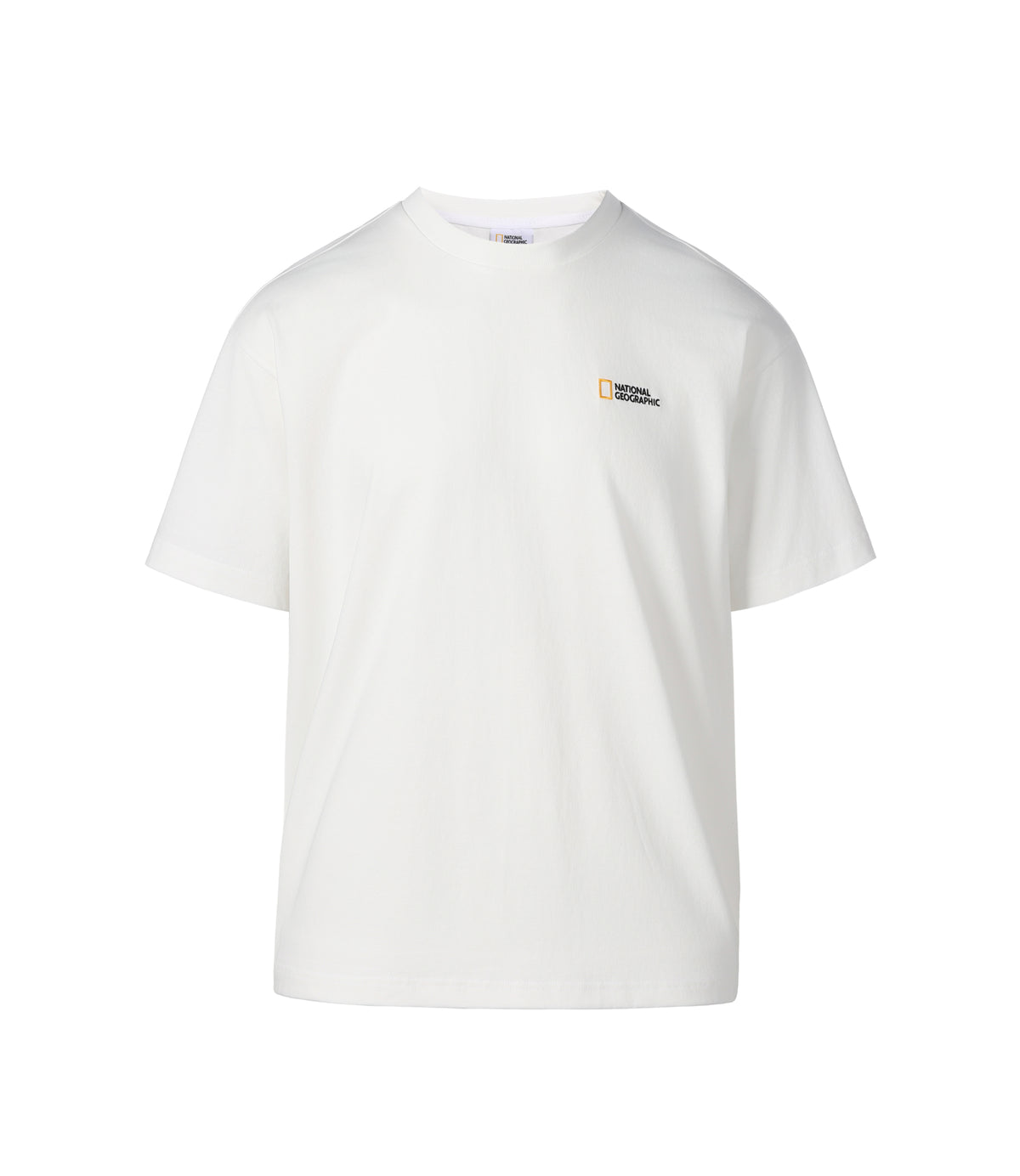 Unisex Animal Graphic Semi-Overfit Short Sleeve T-Shirt<br>O/WHITE