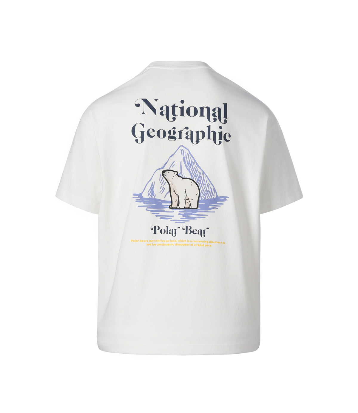 Unisex Animal Graphic Semi-Overfit Short Sleeve T-Shirt<br>O/WHITE