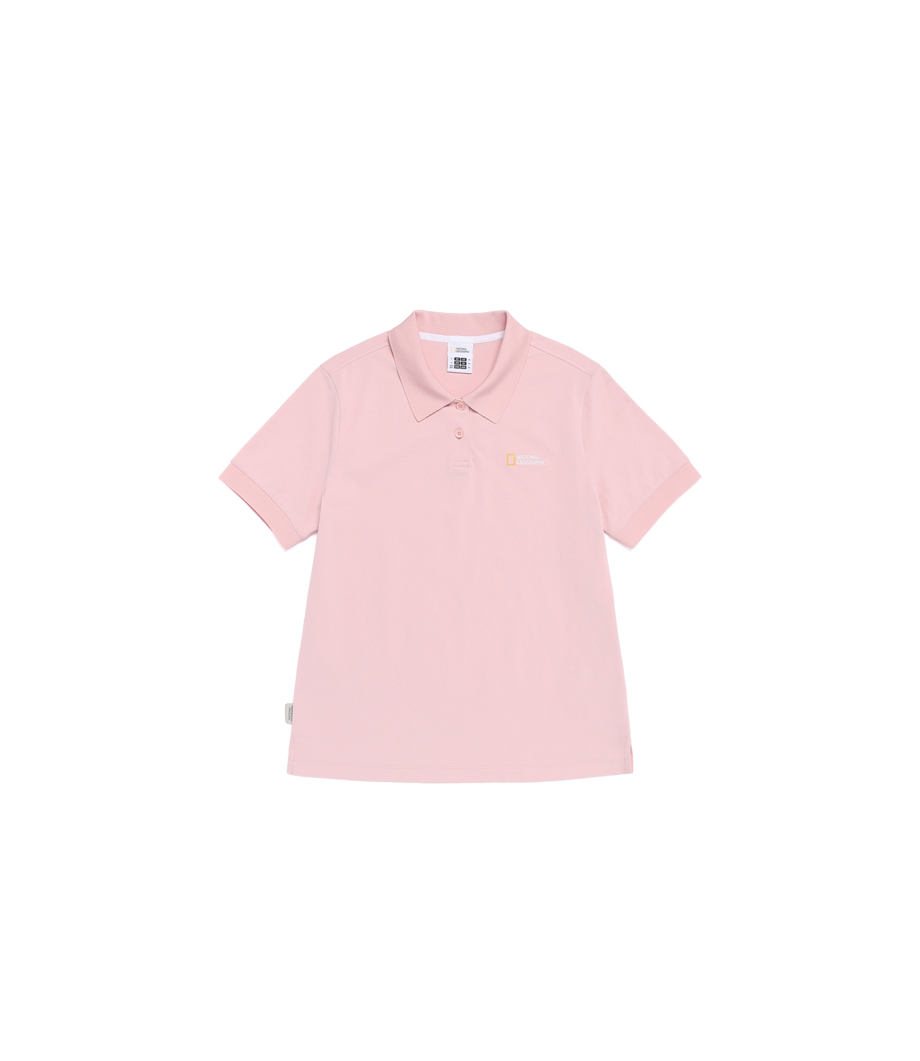 Women's Caridi Pique Short Sleeve Collar Tee<br>SILVER PINK