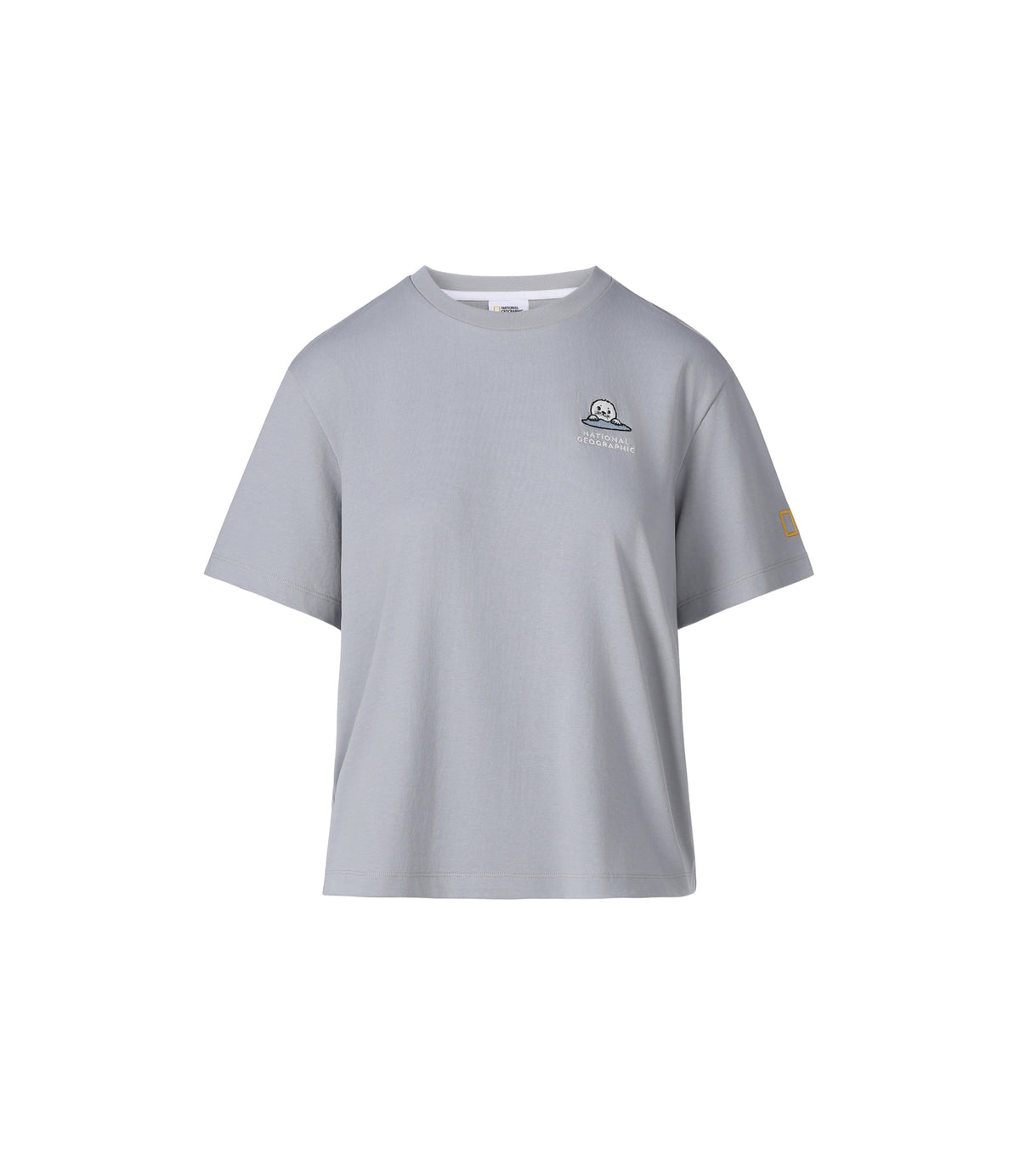 Women's Animal Graphic Point Short Sleeve T-Shirt<br>STONE BLUE