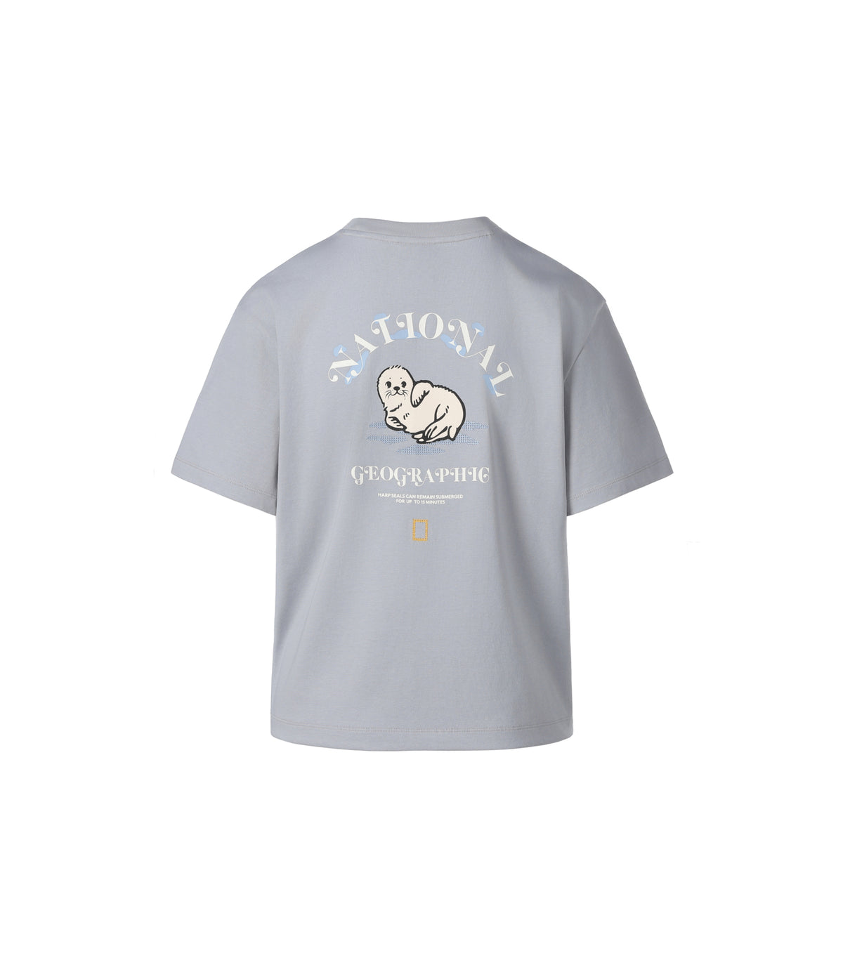 Women's Animal Graphic Point Short Sleeve T-Shirt<br>STONE BLUE