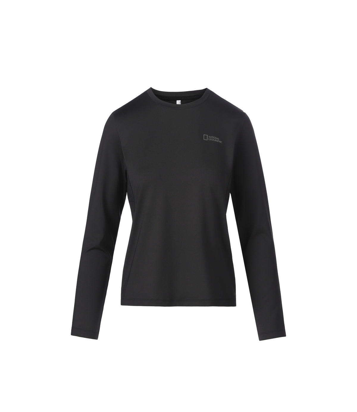 Women's Carp Small Logo Basic-Fit Long Sleeve Tee<br>BLACK