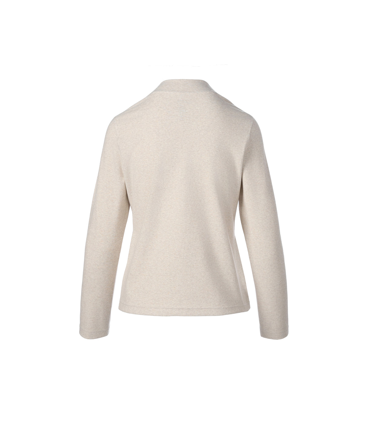 Women's Half-Neck Brushed Long Sleeve Tee<br>SILVER BIRCH