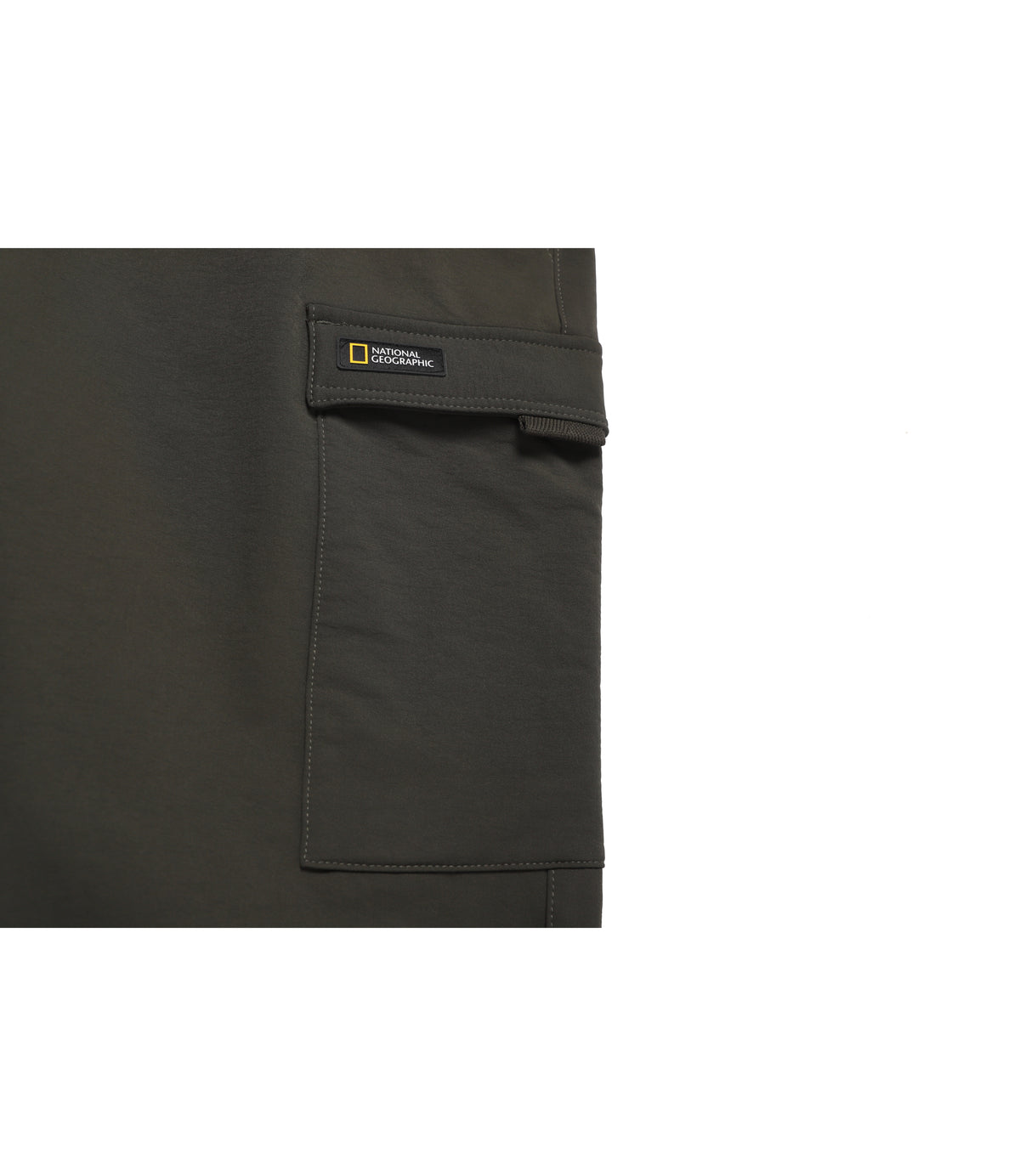 Unisex ARCHELON Double-Warm Brushed Woven Regular Fit Straight Cargo Pants<br>CHARCOAL KHAKI