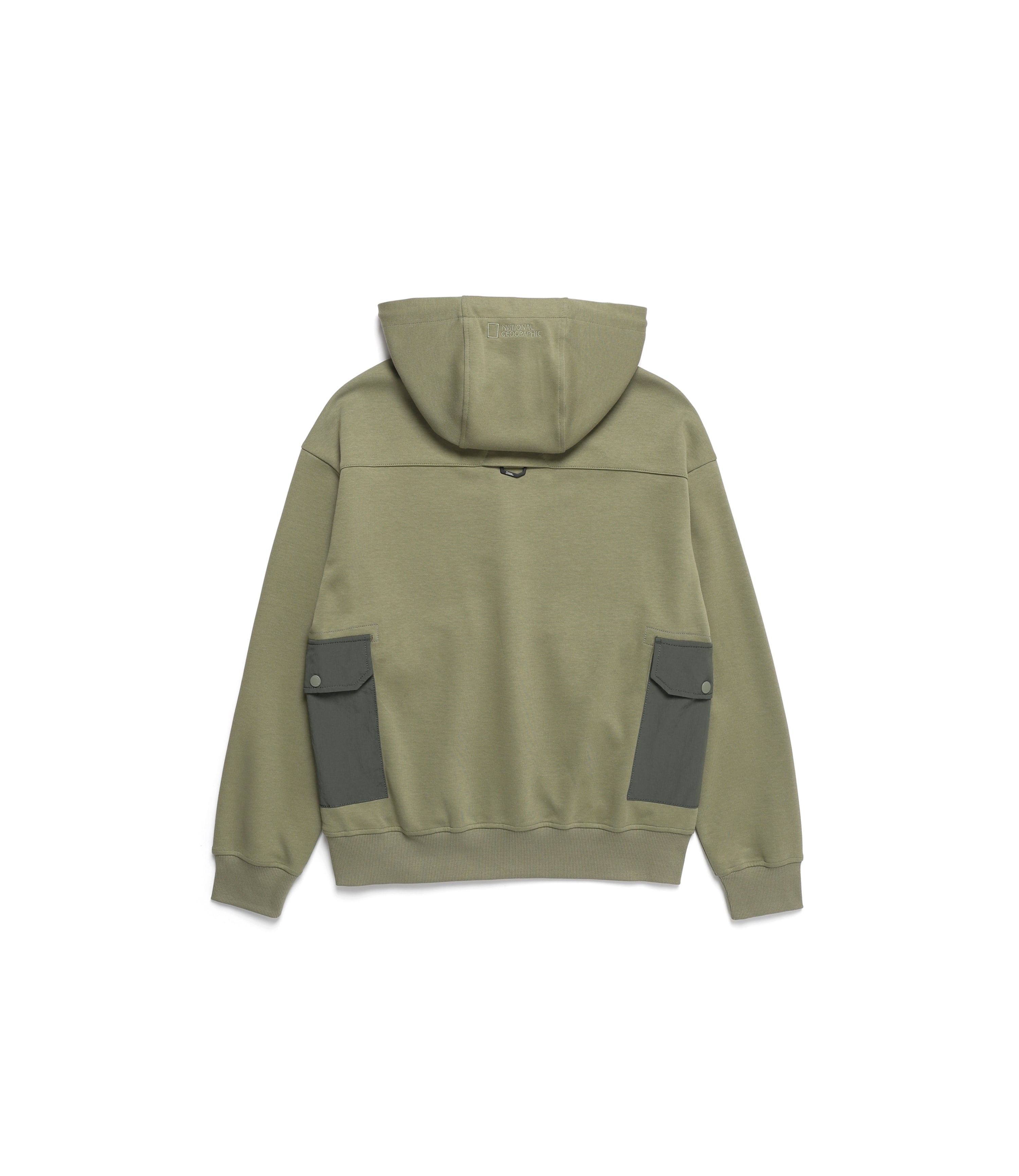 Unisex NRN Woven Matched Out-Pocket Hoodie<br>LICHEN KHAKI