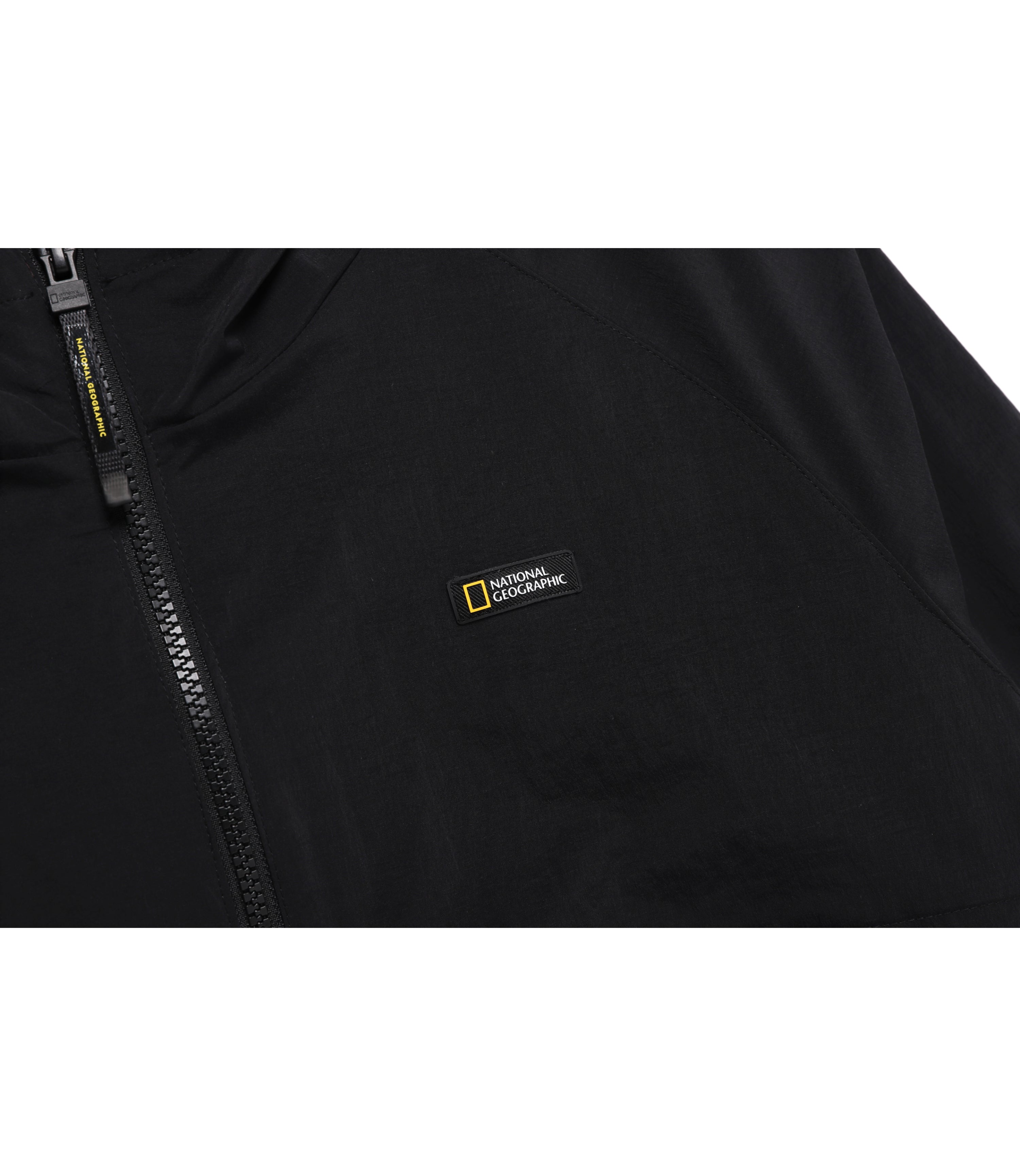 Women's CYGNUS Woven Stretch Full Zip Up Hooded Jacket<br>CARBON BLACK