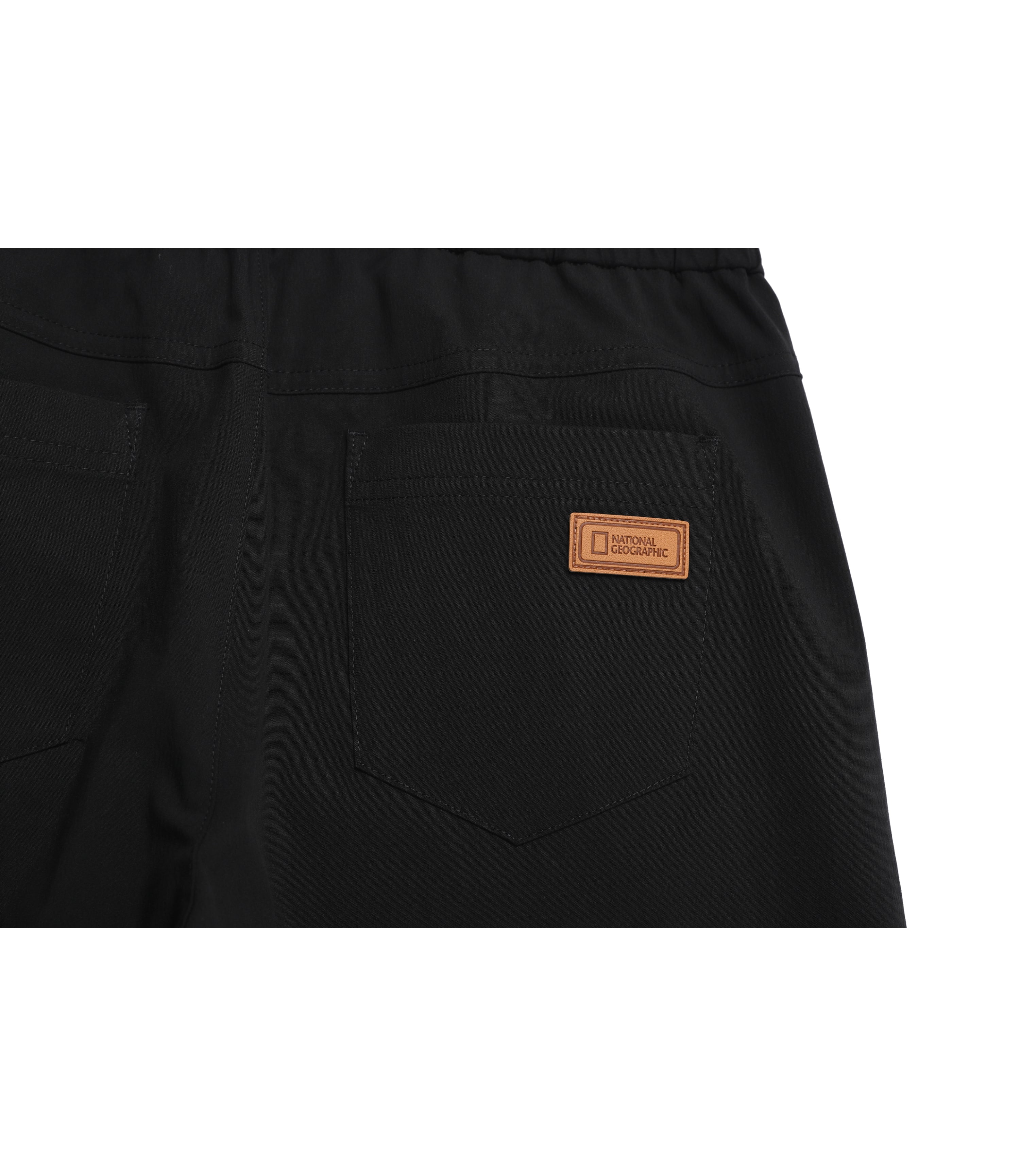 Women's Woven Semi-Loose Pants<br>BLACK