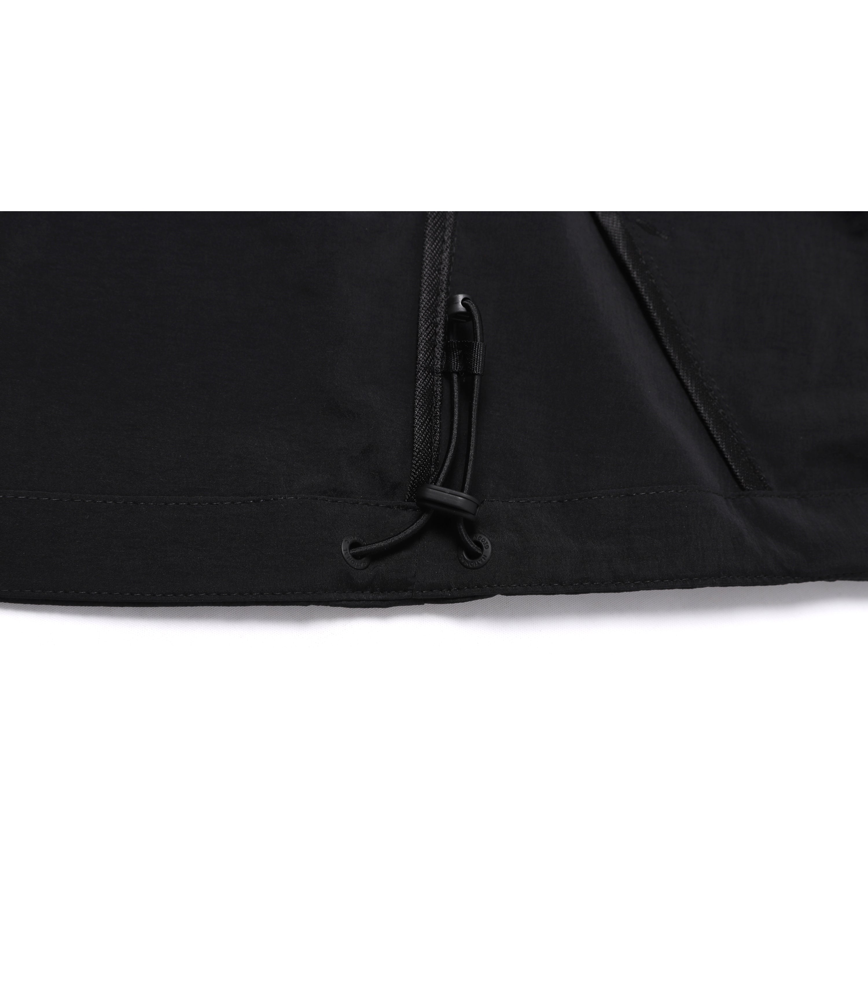 Women's CYGNUS Woven Stretch Full Zip Up Hooded Jacket<br>CARBON BLACK
