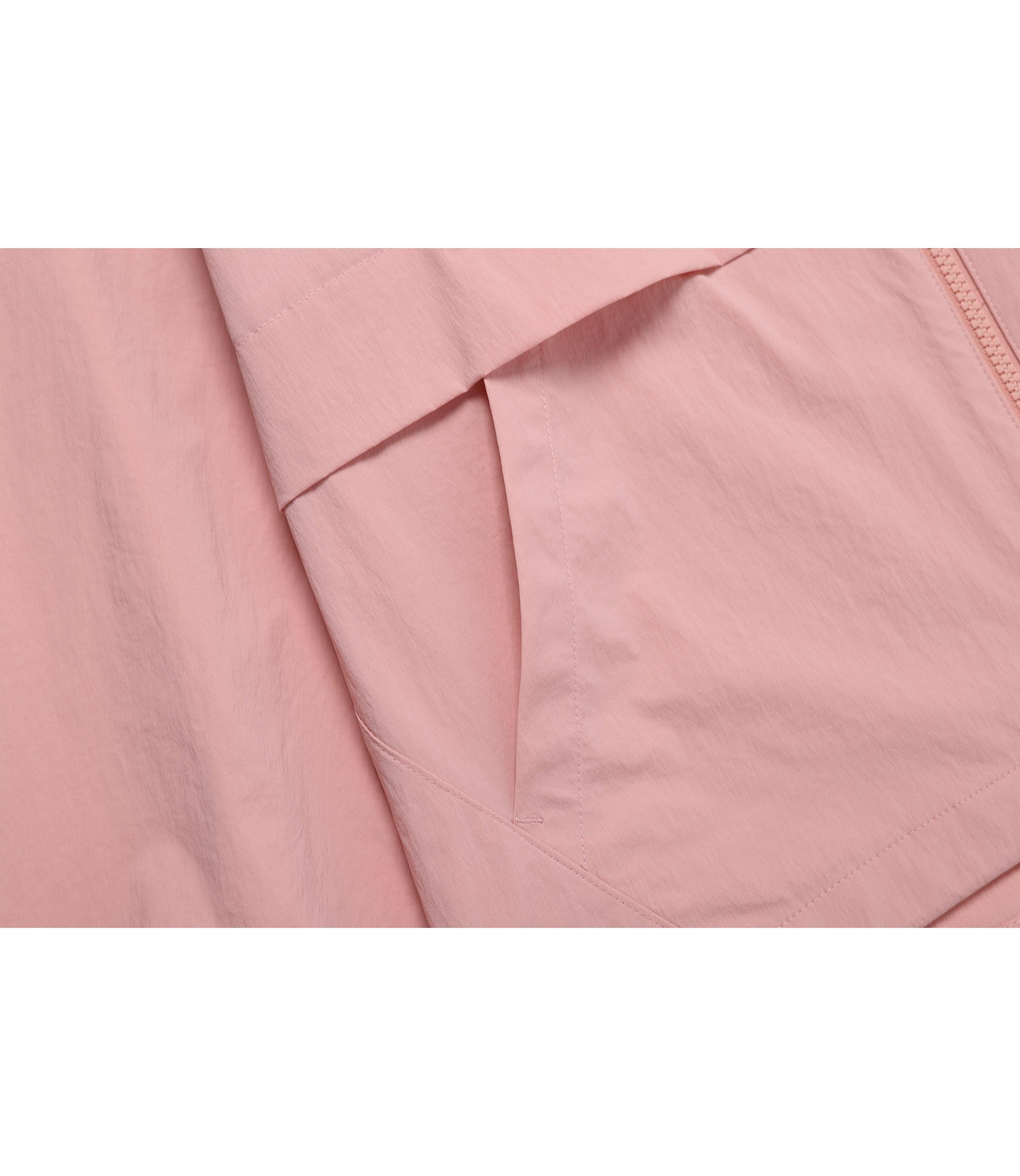 Women's CYGNUS Woven Stretch Full Zip Up Hooded Jacket<br>DARK PEACH