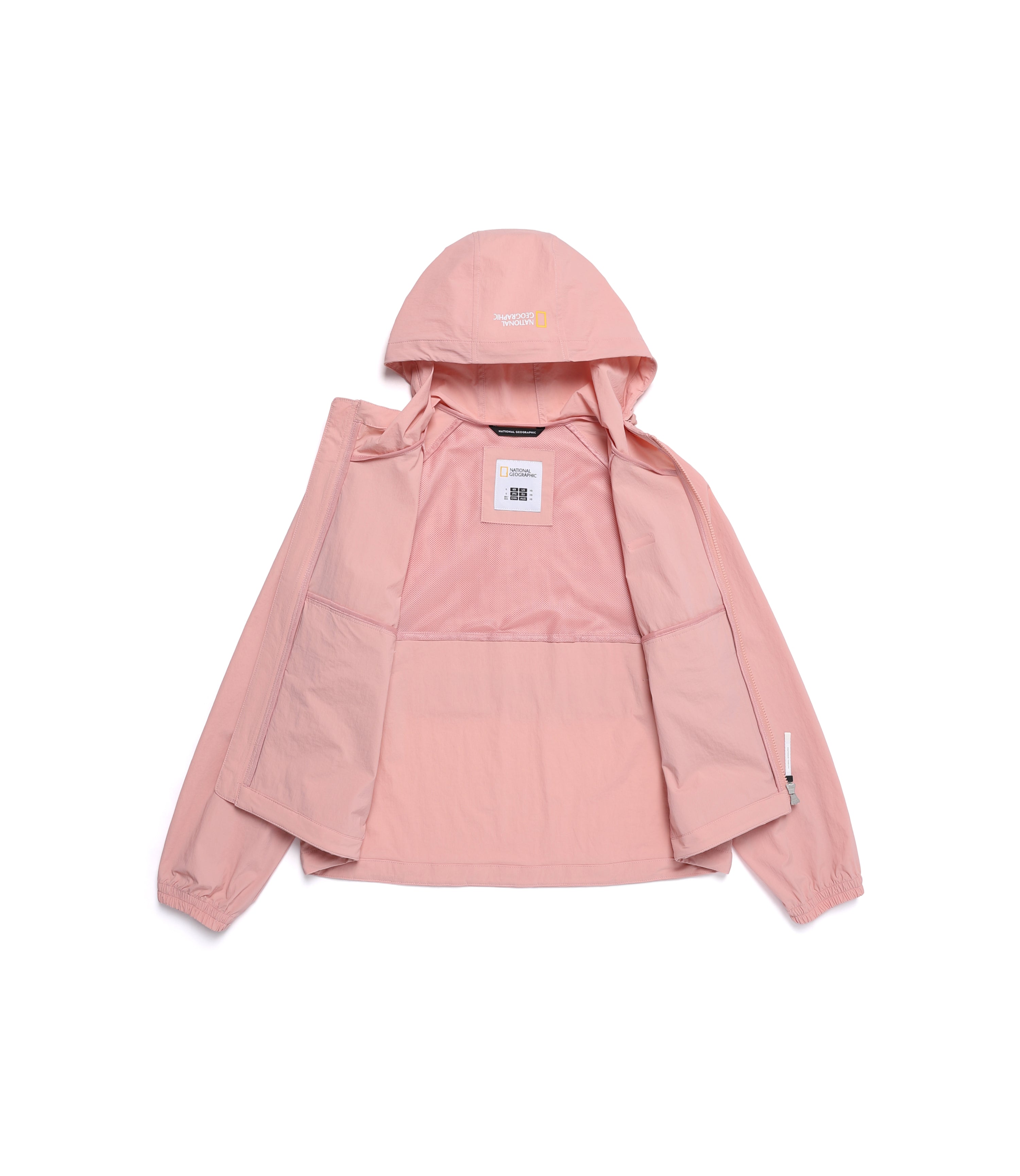 Women's CYGNUS Woven Stretch Full Zip Up Hooded Jacket<br>DARK PEACH