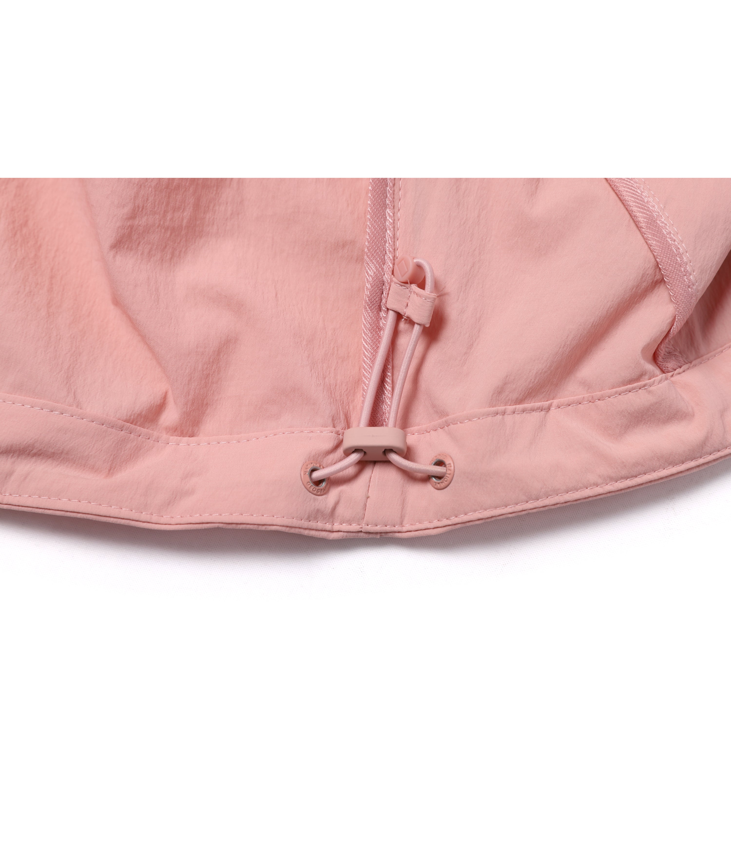 Women's CYGNUS Woven Stretch Full Zip Up Hooded Jacket<br>DARK PEACH