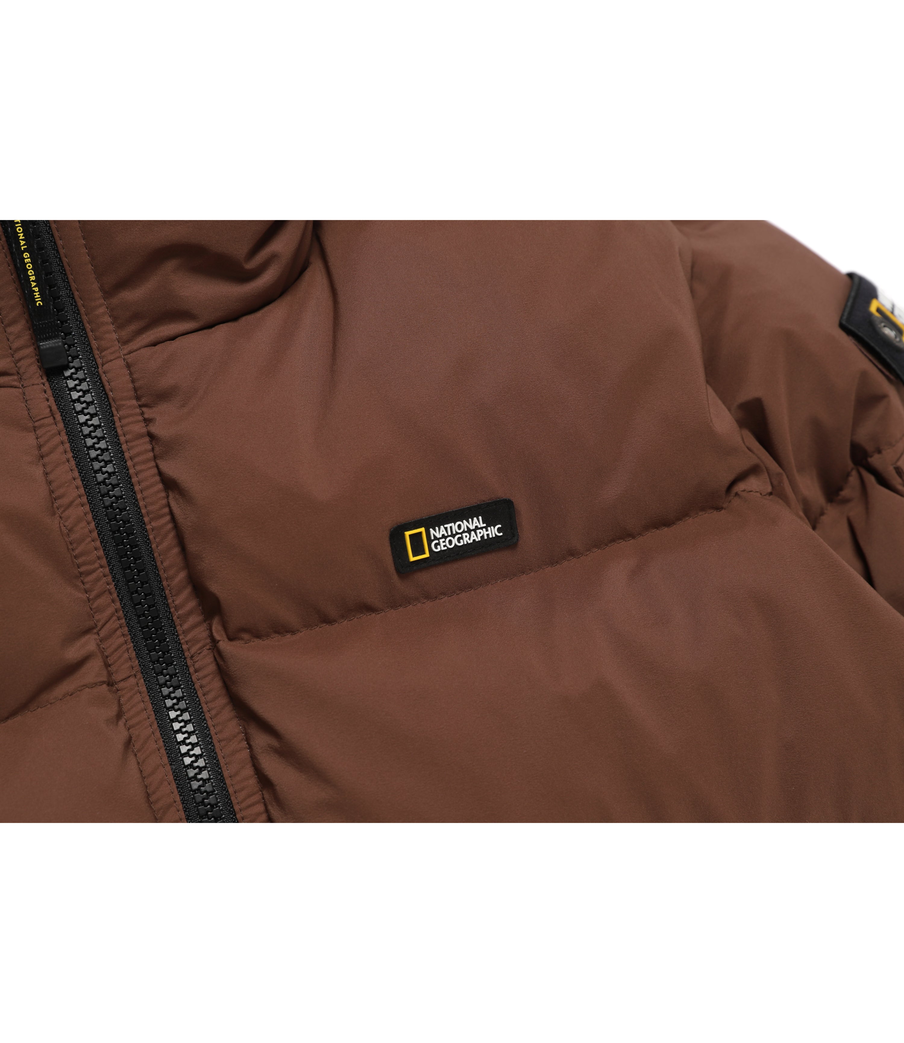 Women's GOLDEN MOLE Cropped Hooded Goose Down Jacket<br>BRICK