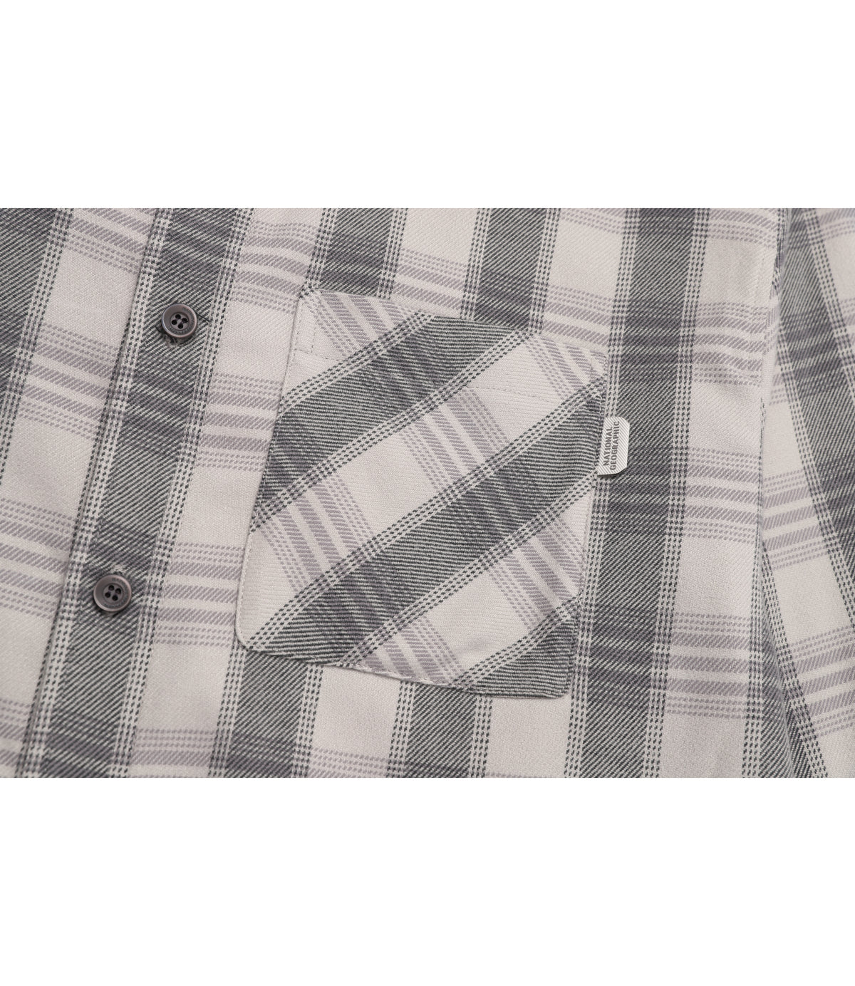 Unisex Flannel Check Shirt<br>WOOD GREY