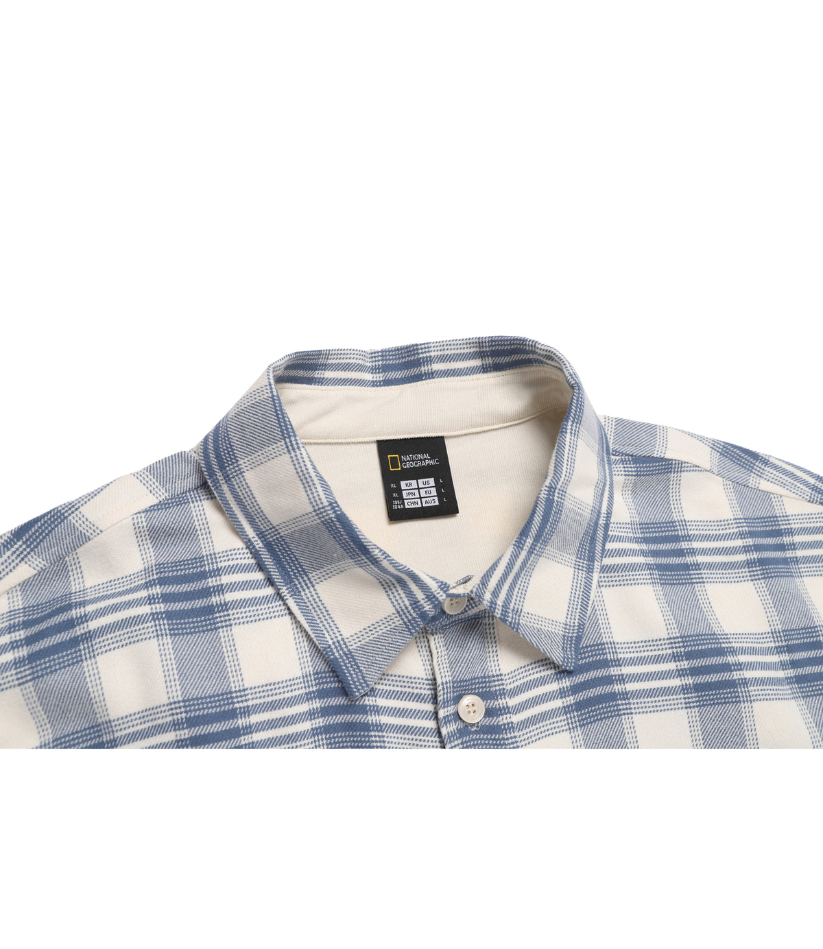 Unisex Flannel Check Shirt<br>MOON BLUE