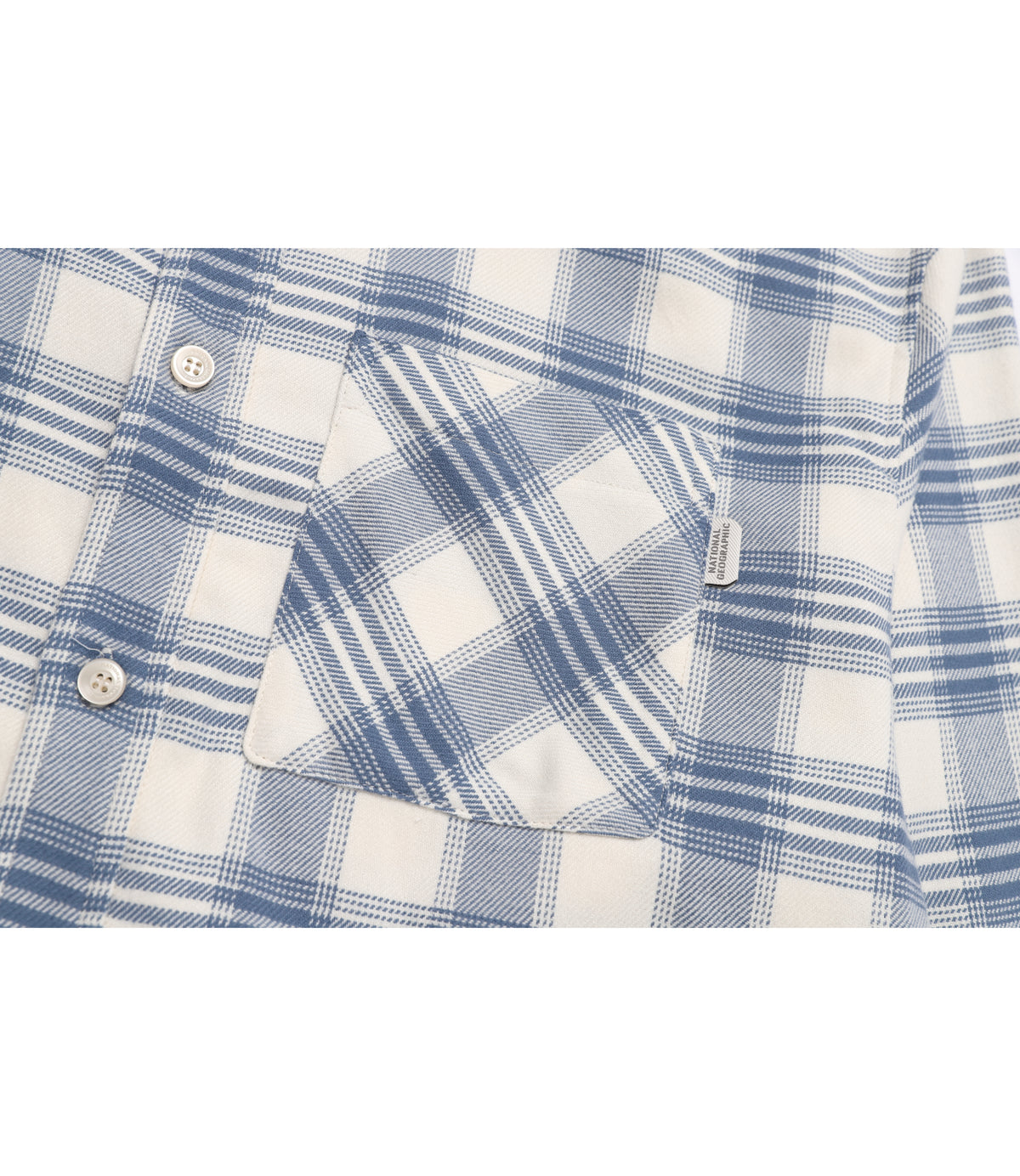 Unisex Flannel Check Shirt<br>MOON BLUE