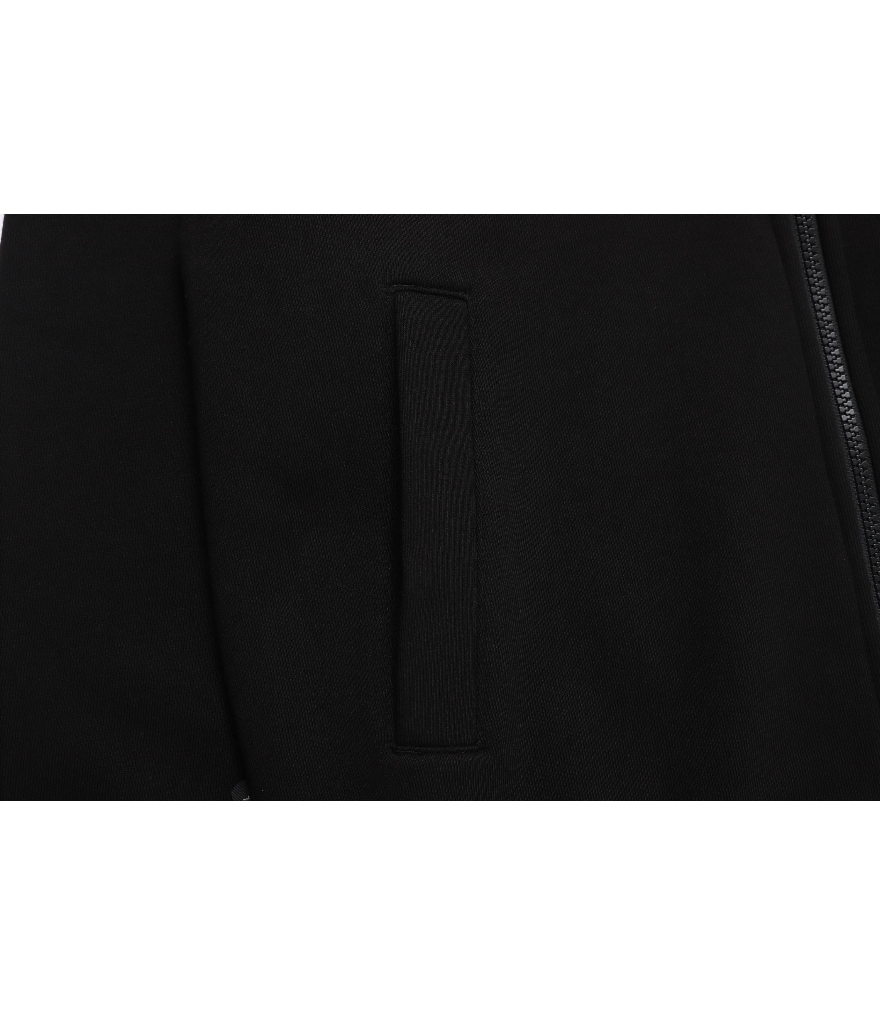 Unisex Animal Patch Full Zip-Up Hoodie<br>BLACK