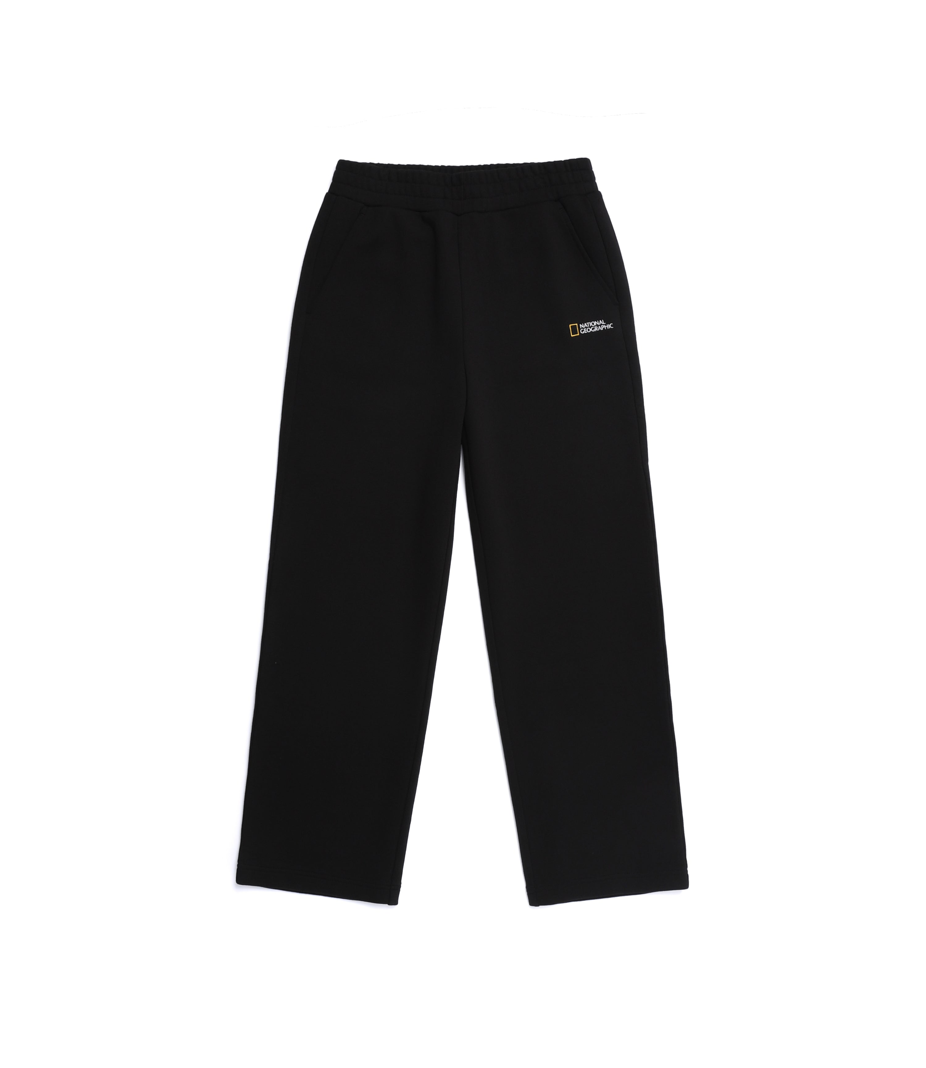 Unisex Animal Patch Training Straight Pants<br>BLACK