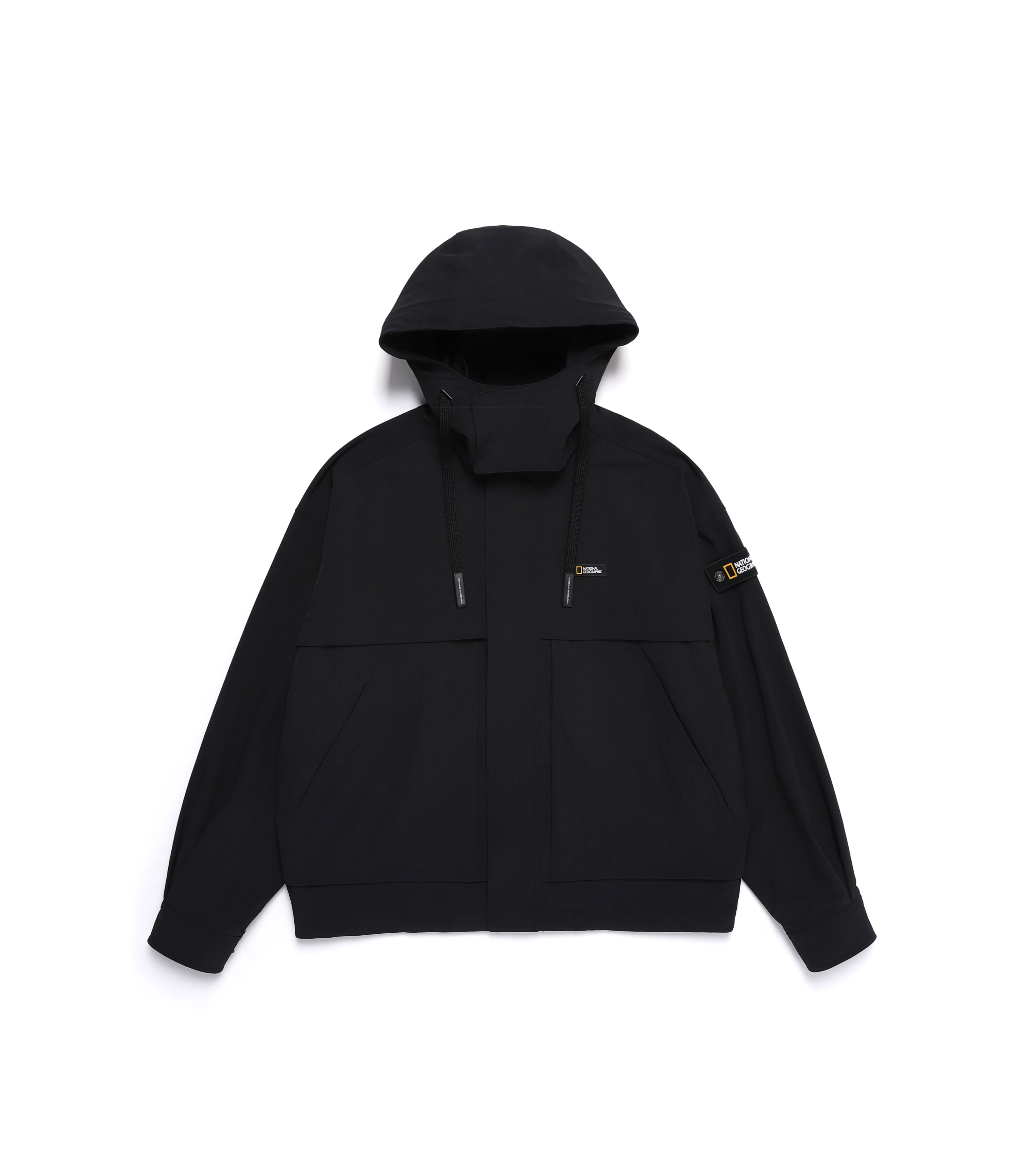 Unisex LEMUR Dettachable Hooded Jumper<br>CARBON BLACK