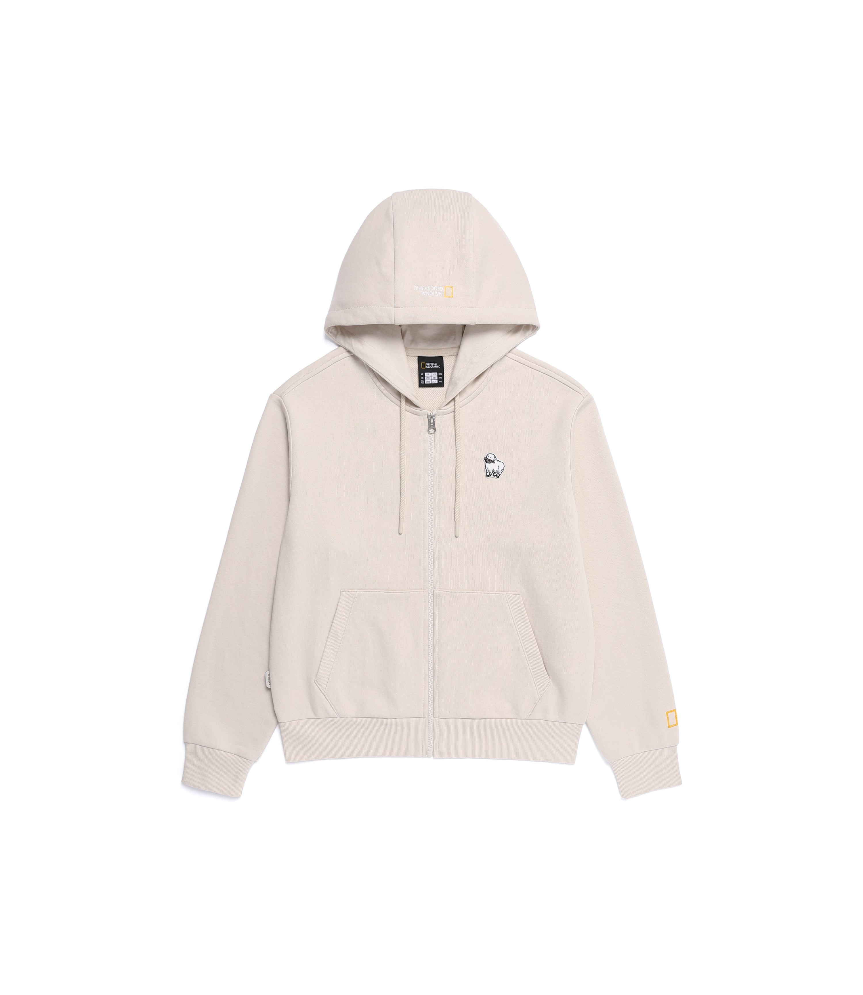 Women's Animal Wappen Training Zip-Up Hoodie<br>SILVER BIRCH
