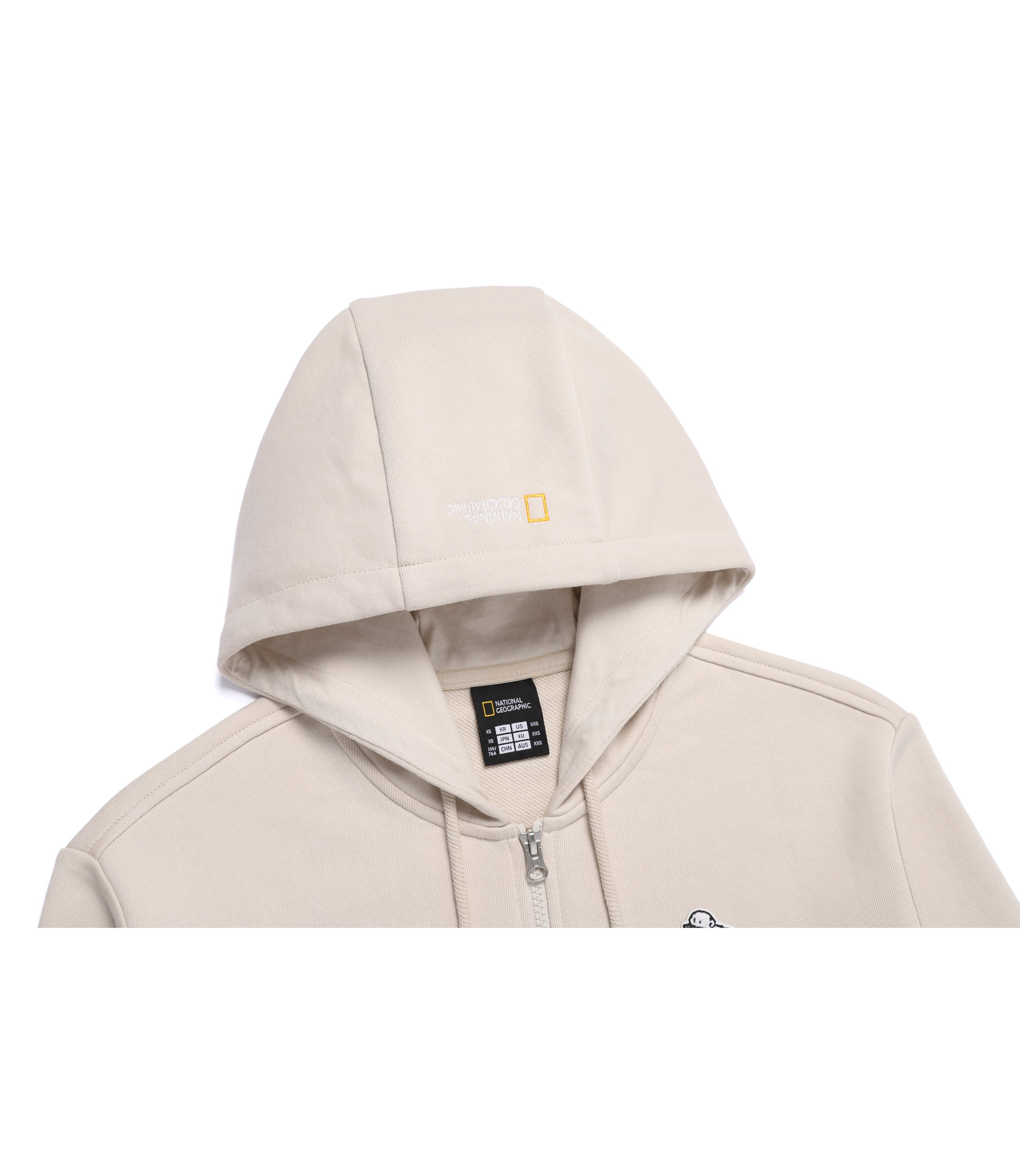 Women's Animal Wappen Training Zip-Up Hoodie<br>SILVER BIRCH