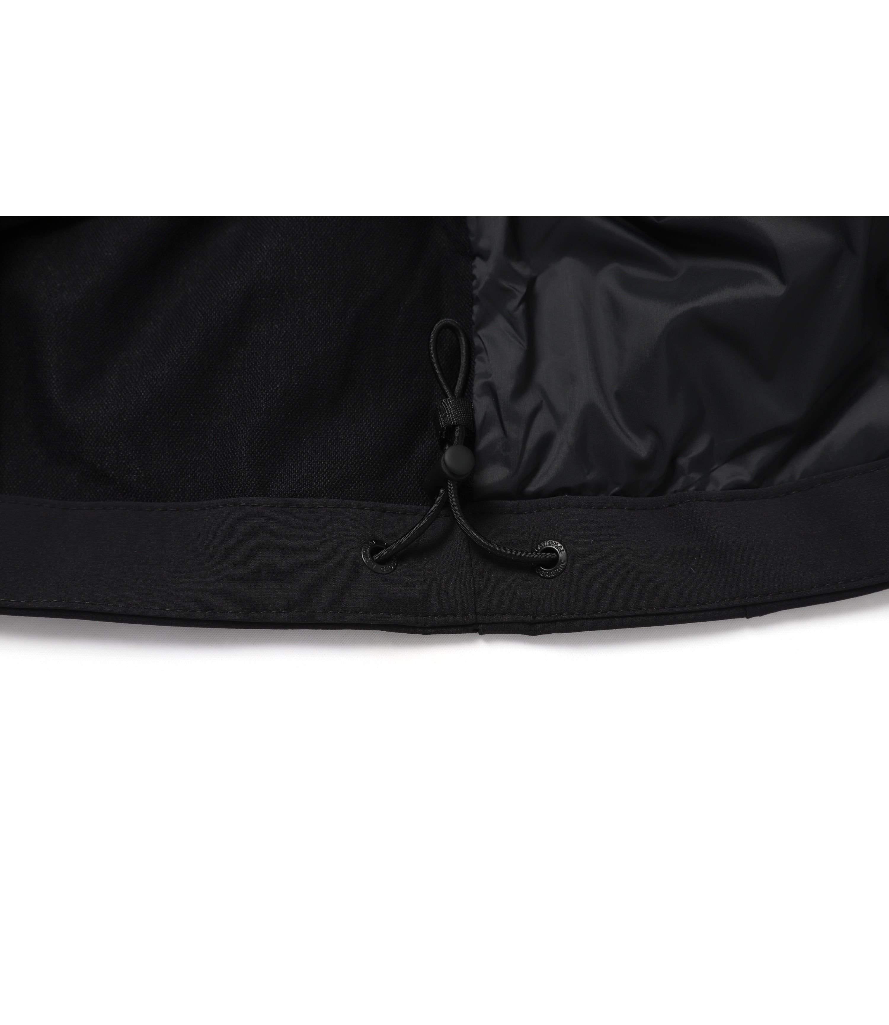 Unisex ARCHELON Stretched Woven Zip-Up Hoodie<br>CARBON BLACK
