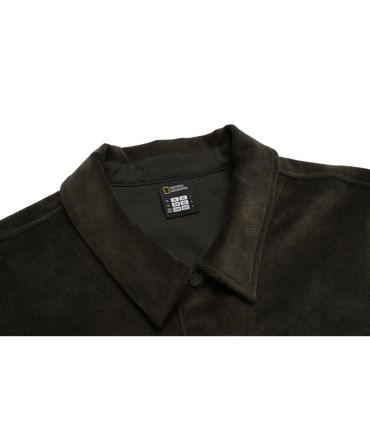 Unisex Corduroy Shirt-Style Jacket<br>CHARCOAL KHAKI