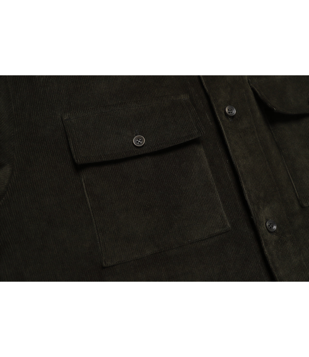 Unisex Corduroy Shirt-Style Jacket<br>CHARCOAL KHAKI