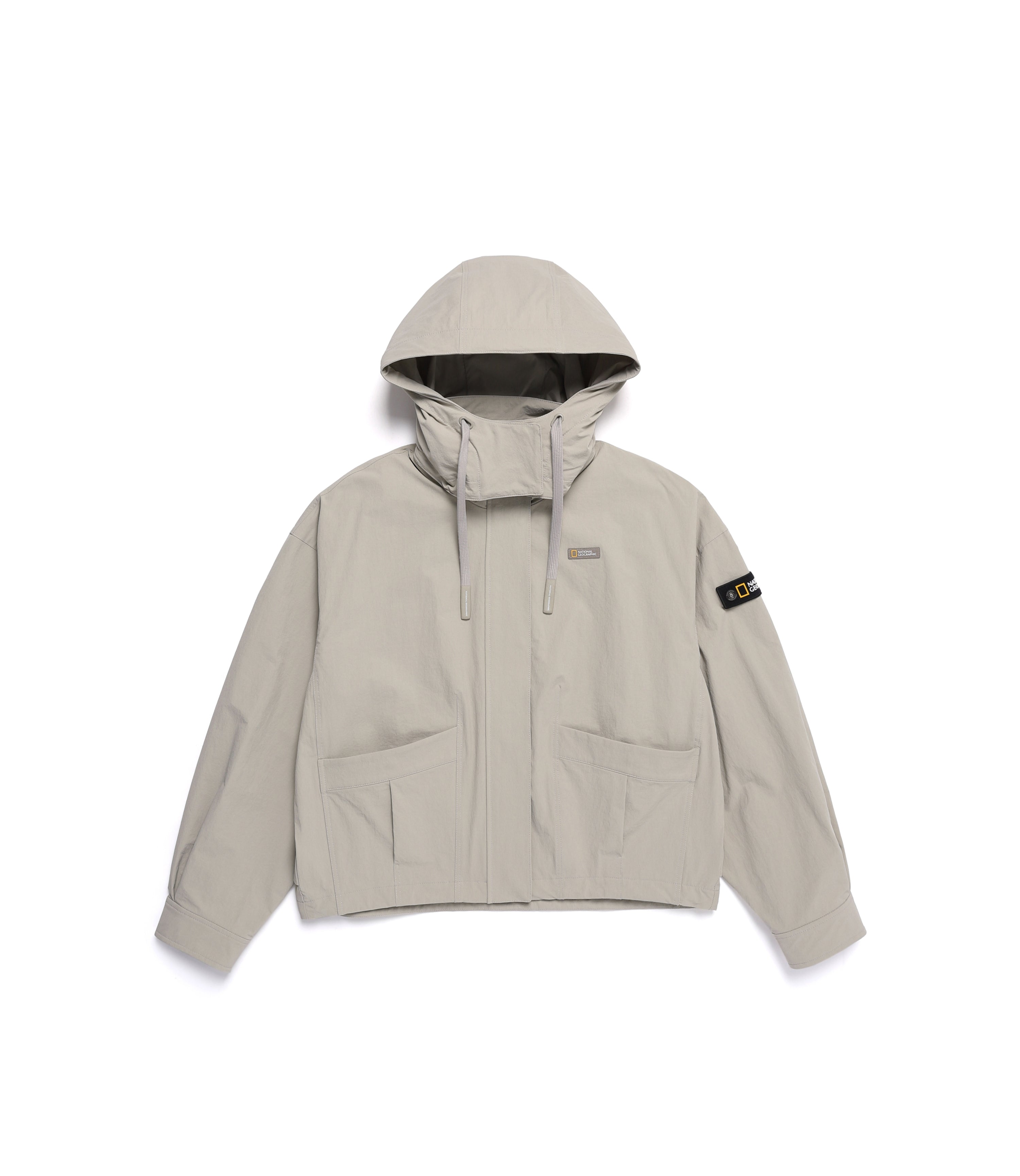 Women's LEMUR Detachable Hooded Jumper<br>MOURNING BEIGE