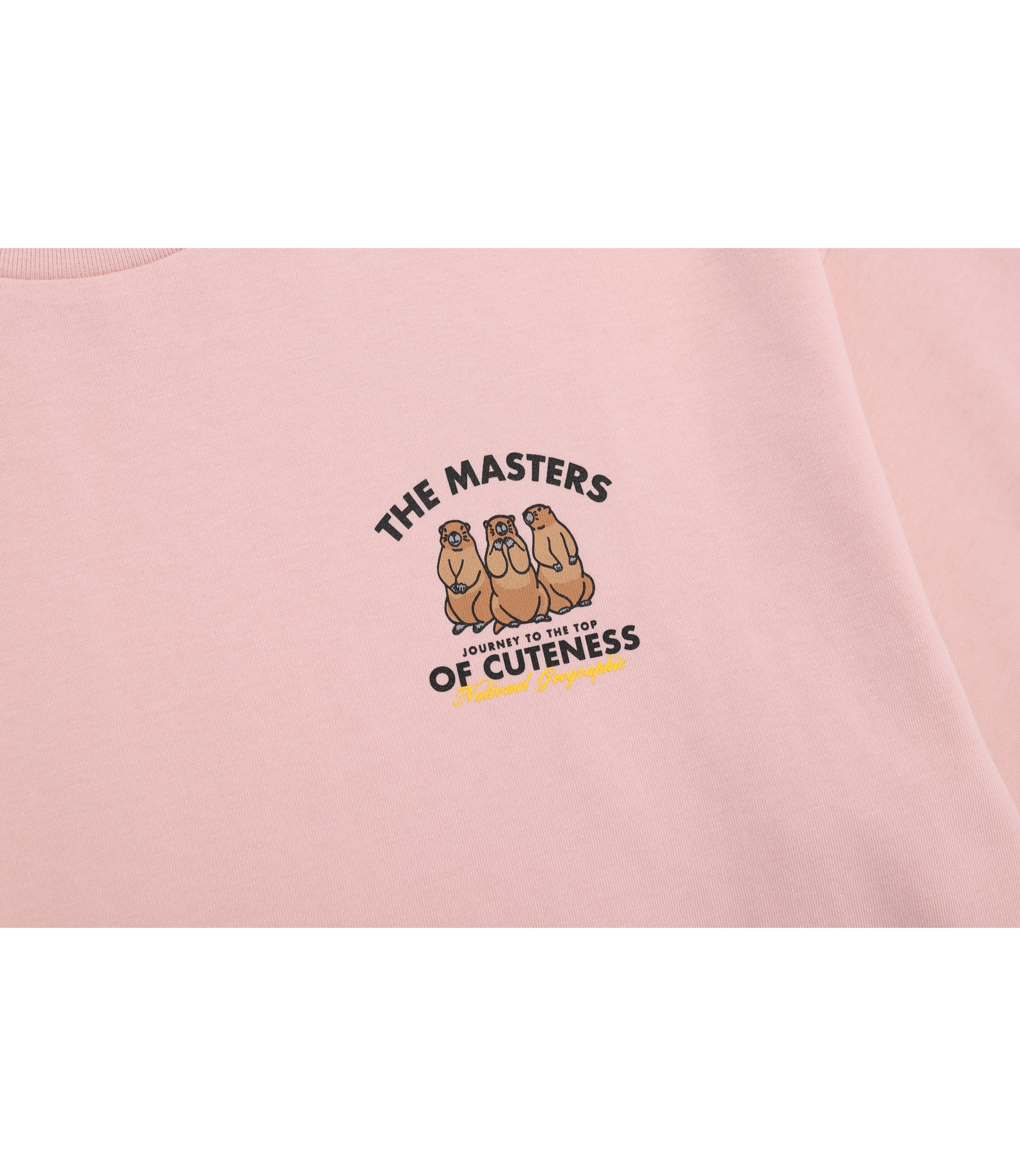 Unisex Animal Patch Short Sleeve Tee<br>PINK