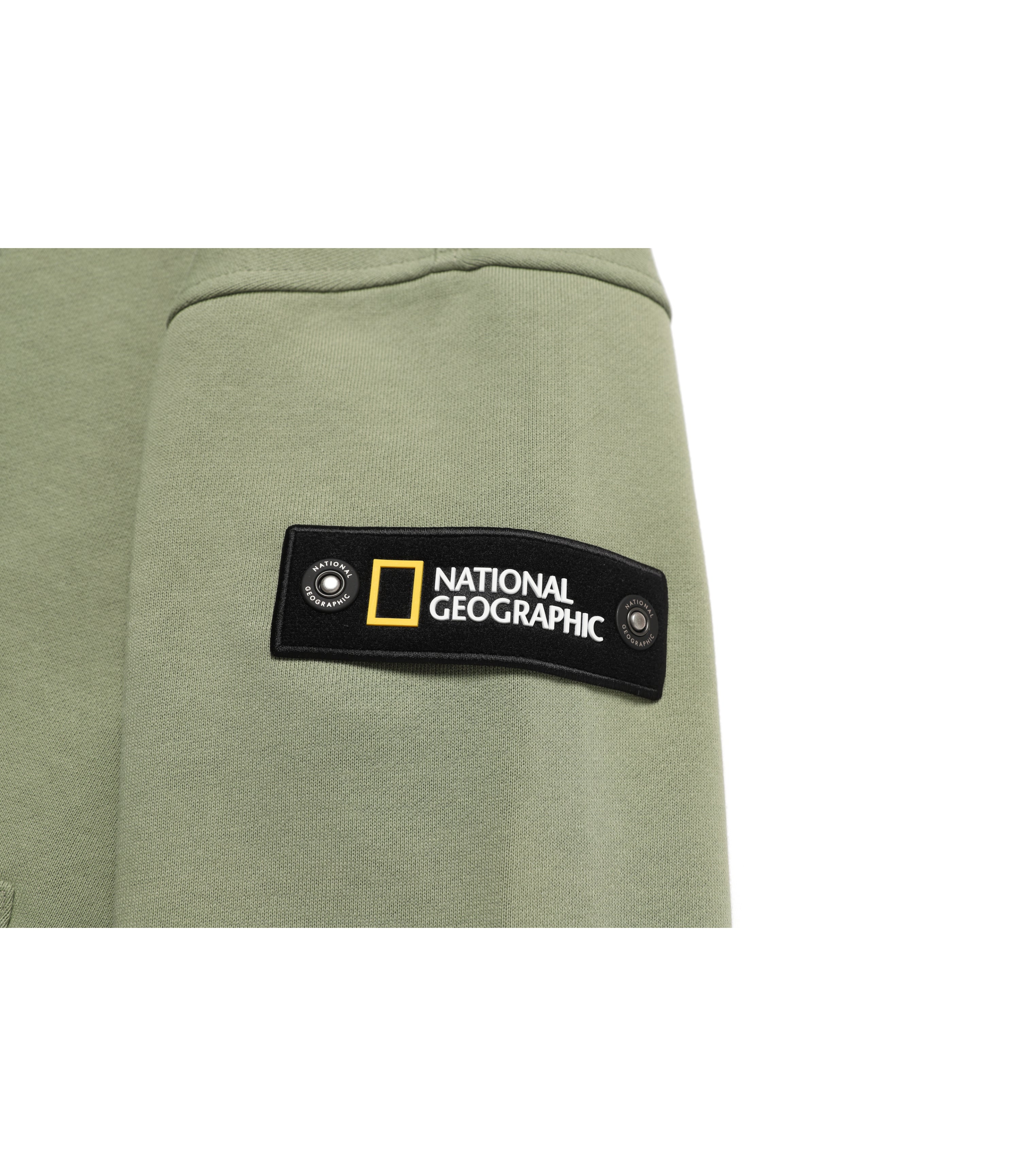 Unisex Glacier Concept Graphic Semi-Oversize Hoodie<br>GREEN OLIVE