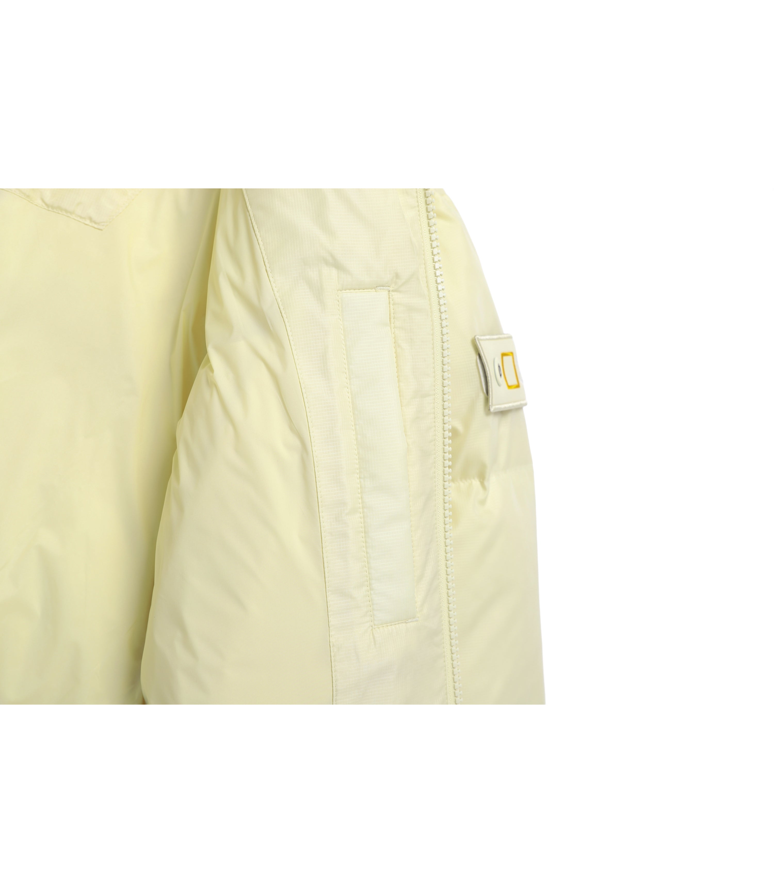 Unisex EIRA Short Length Hooded Goose Down Jumper<br>LIME