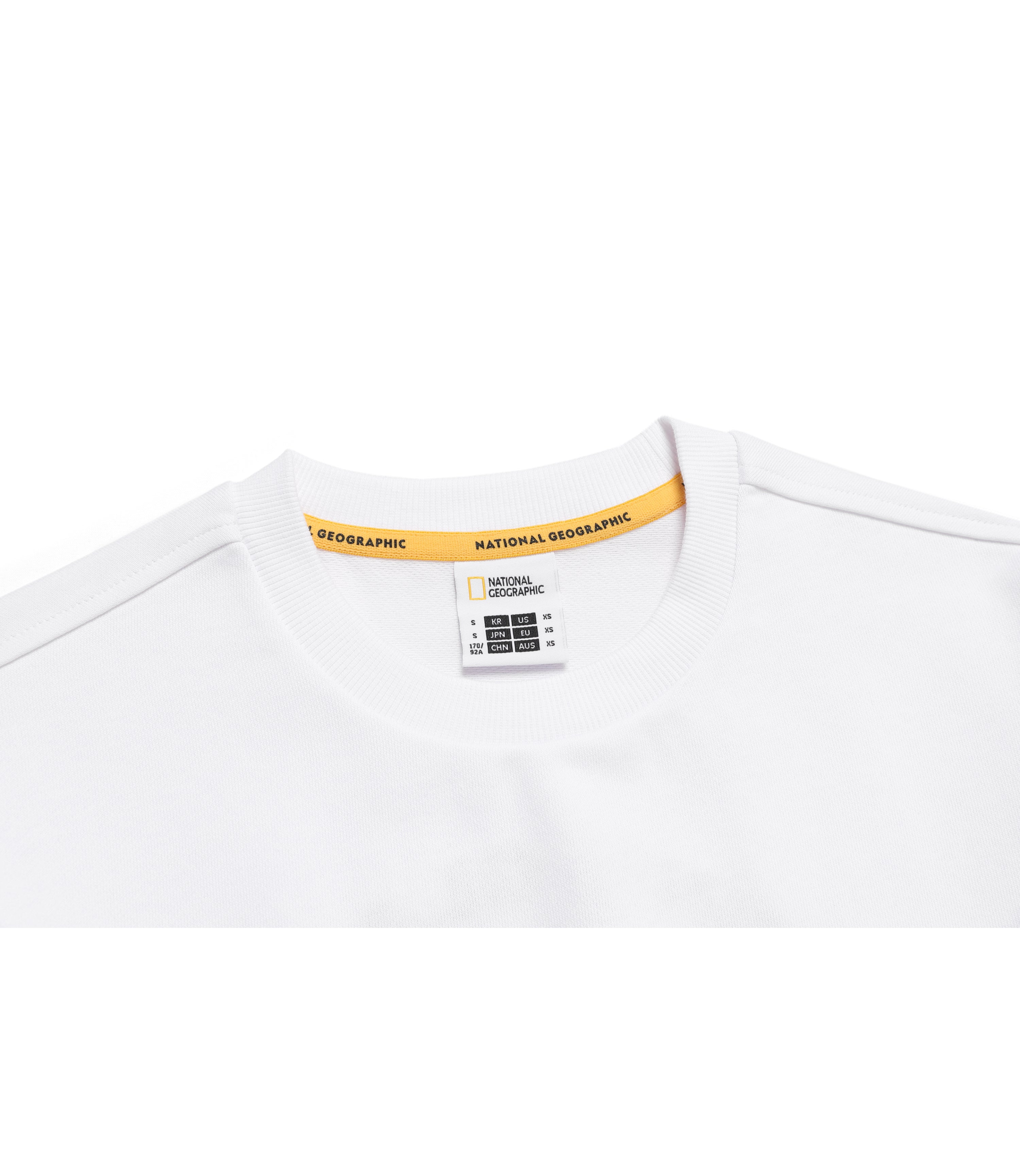 Unisex Glacier Concept Graphic Semi-Oversize Sweatshirt<br>WHITE