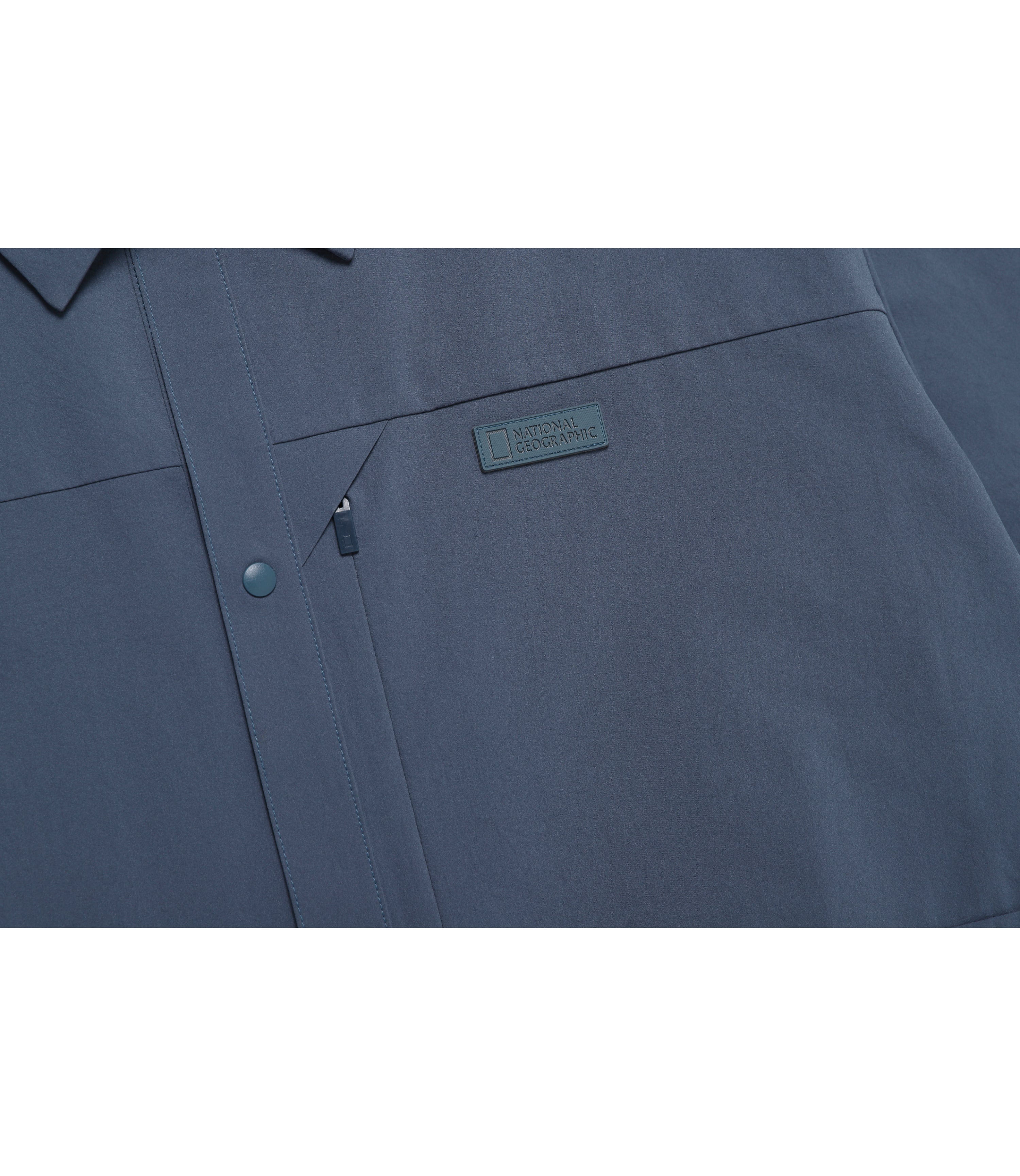 Men's Urban City Woven Semi-Over Fit Shirt<br>TURQUOISE