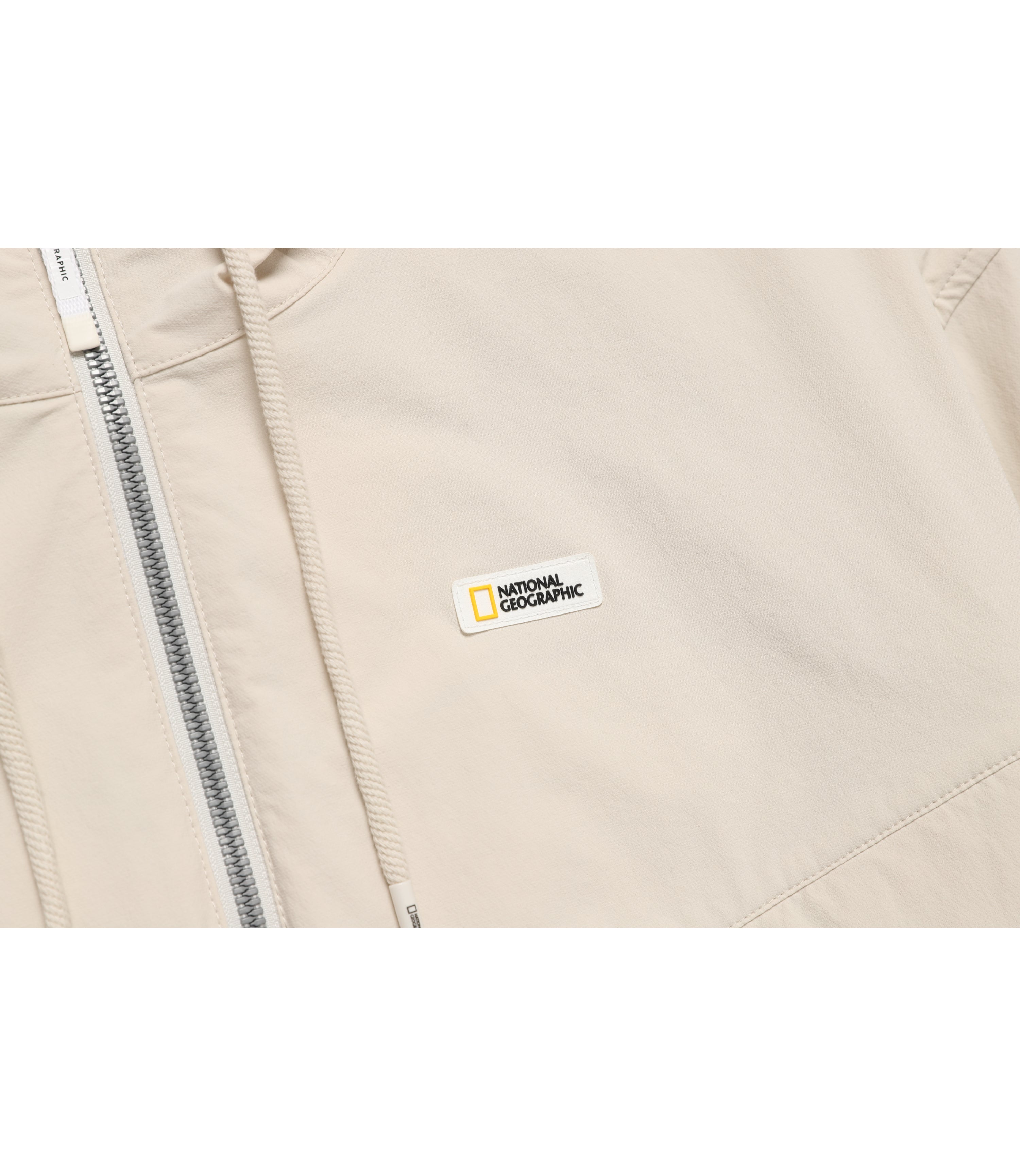 Women's ARCHELON Stretched Woven Hooded Zip-Up<br>LIGHT BEIGE