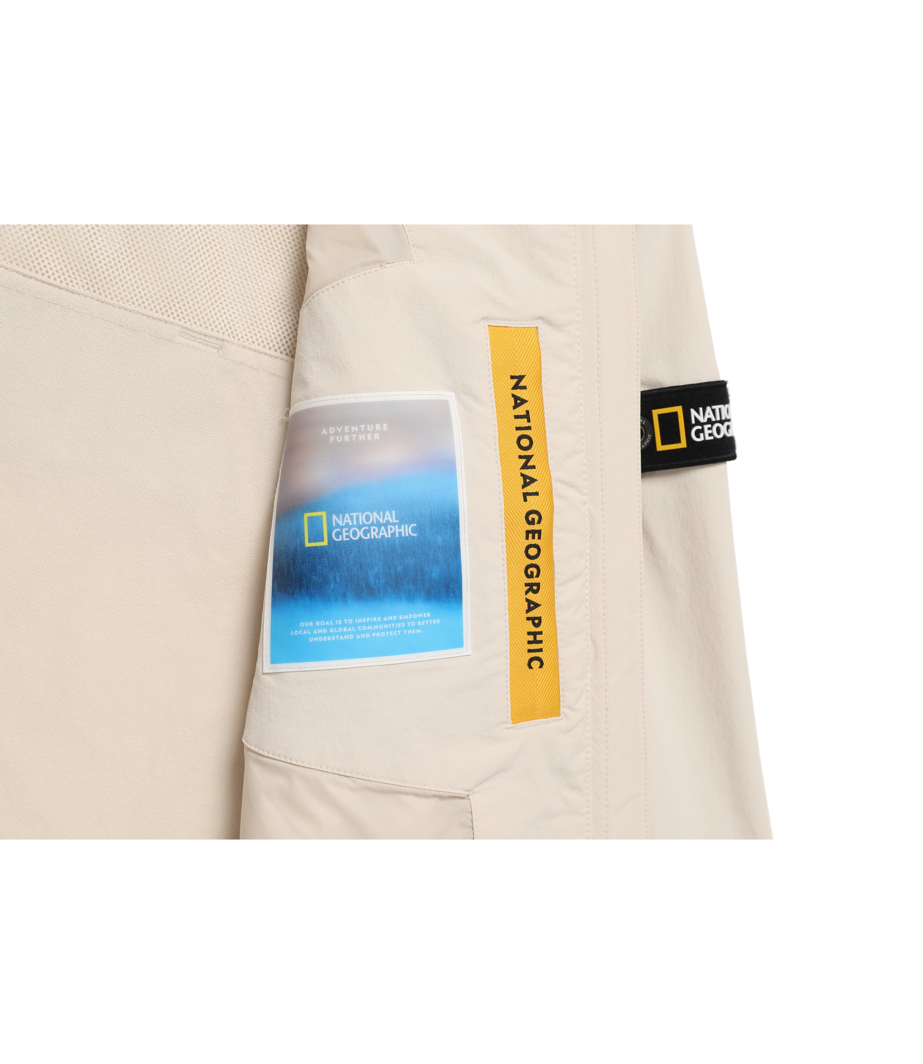 Women's ARCHELON Stretched Woven Hooded Zip-Up<br>LIGHT BEIGE