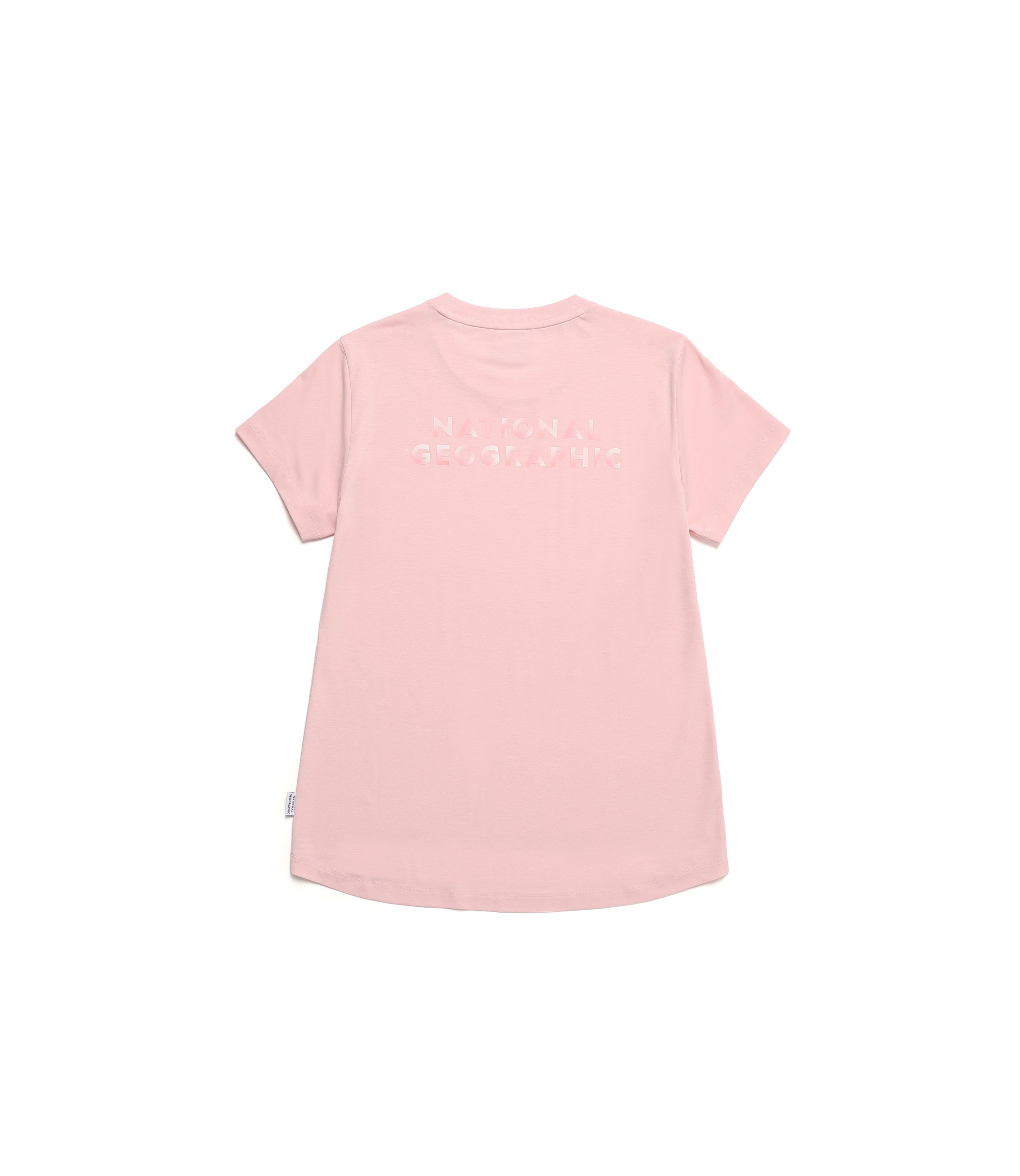 Women's FREERY Mid-Hip Length Short Sleeve Tee<br>PINK