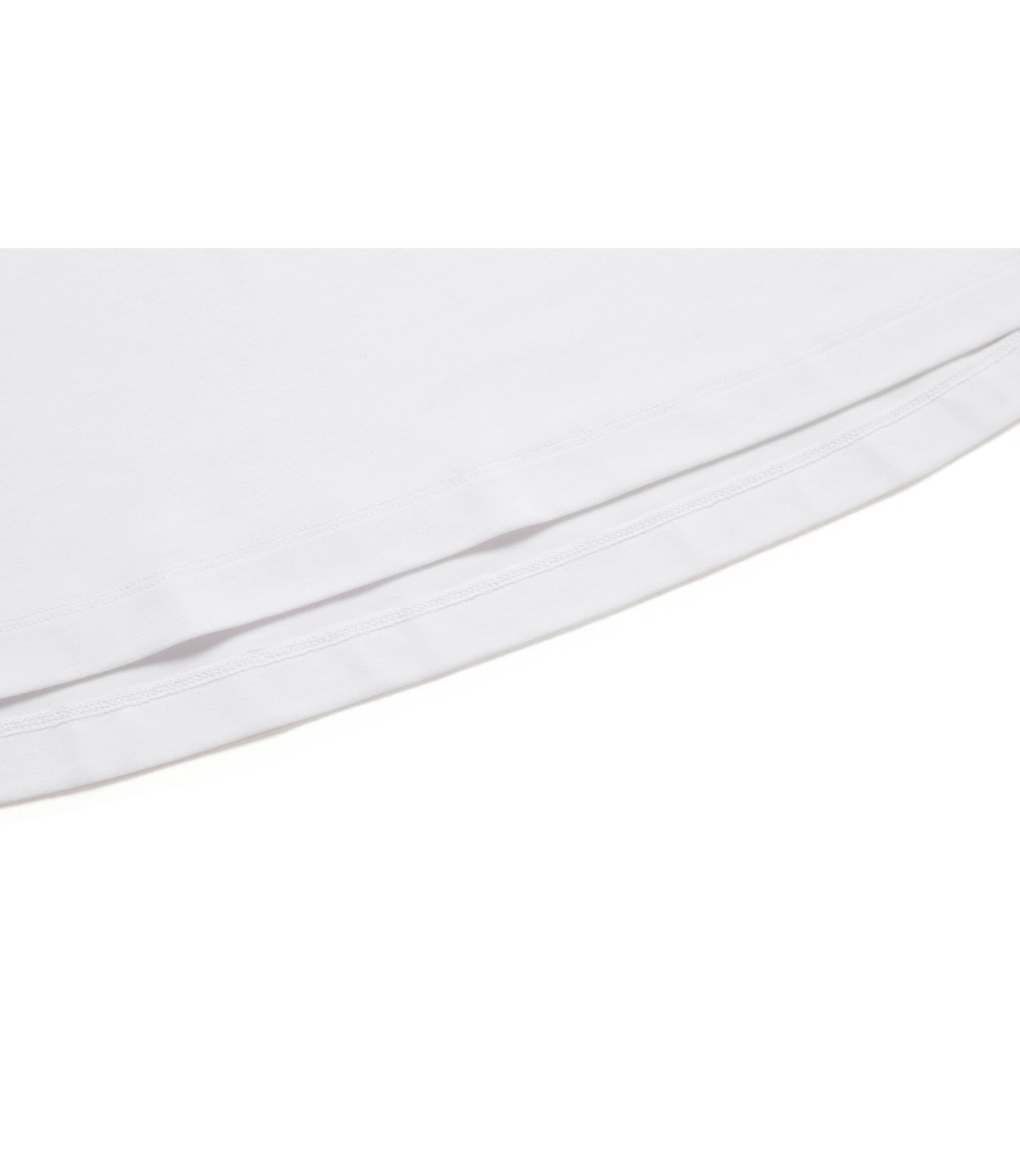 Women's FREERY Mid-Hip Length Short Sleeve Tee<br>WHITE