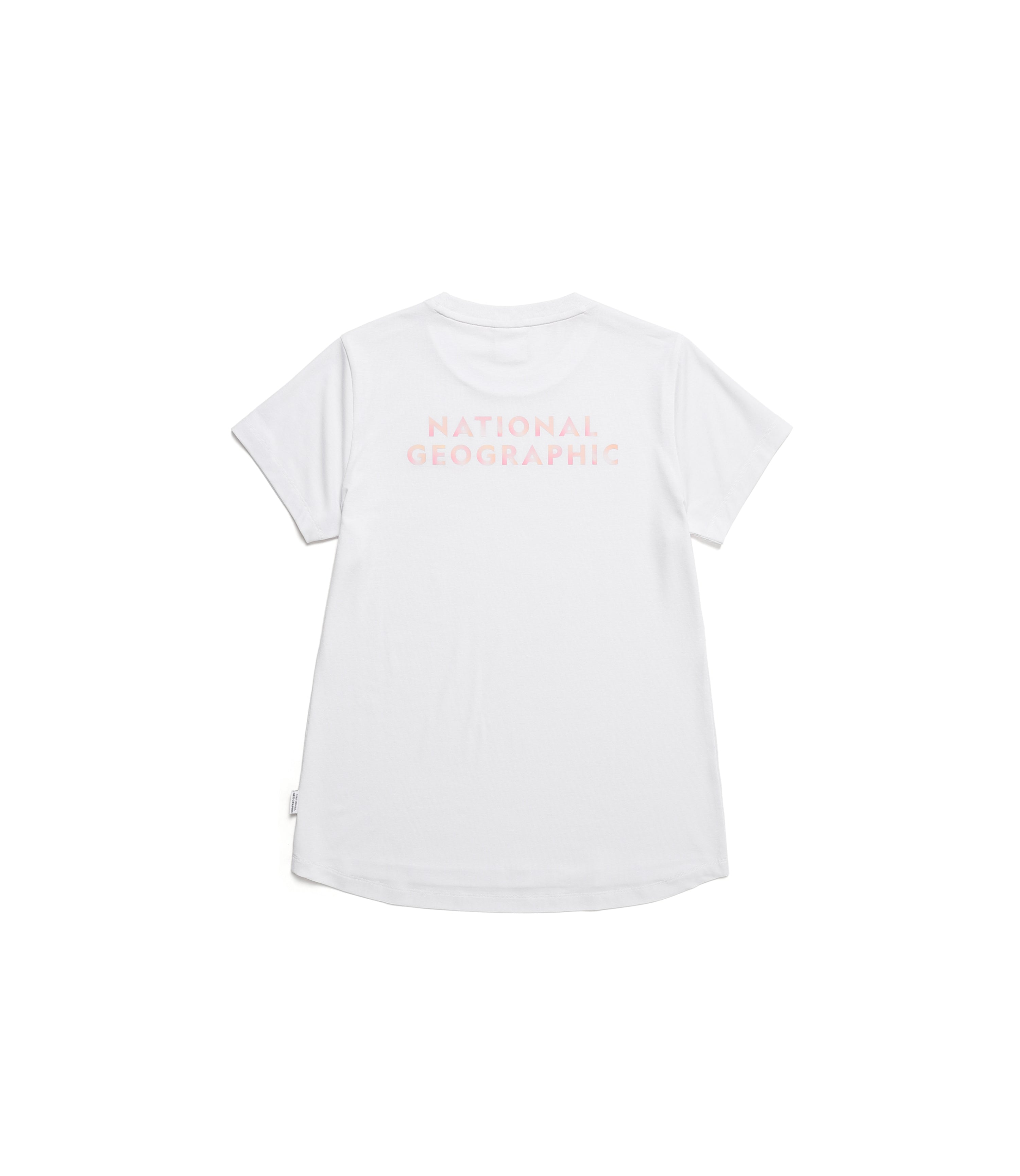 Women's FREERY Mid-Hip Length Short Sleeve Tee<br>WHITE