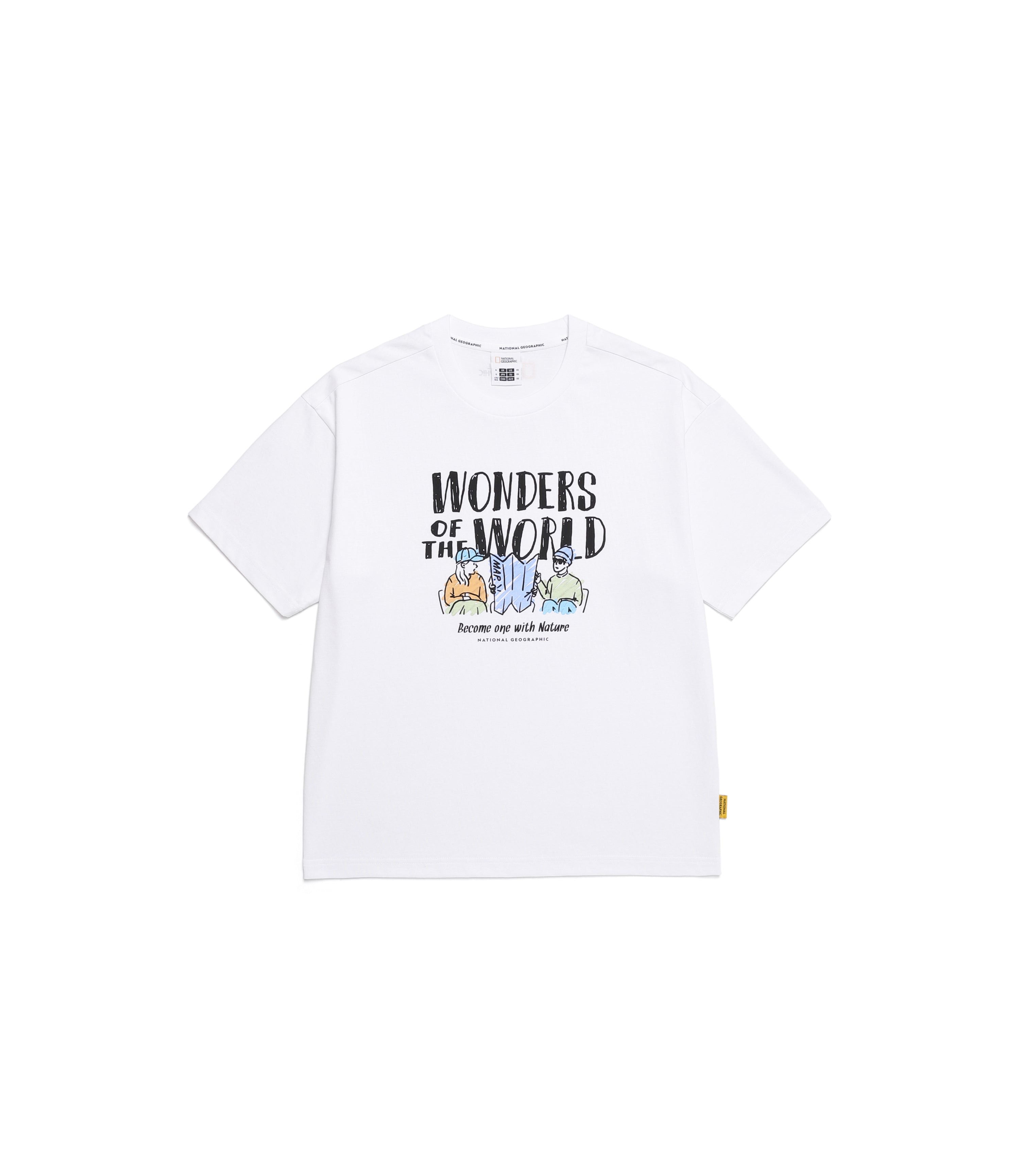 Unisex REGEN ASKIN Travel Graphic Semi Over Fit Short Sleeve Tee | Wonders World<br>WHITE