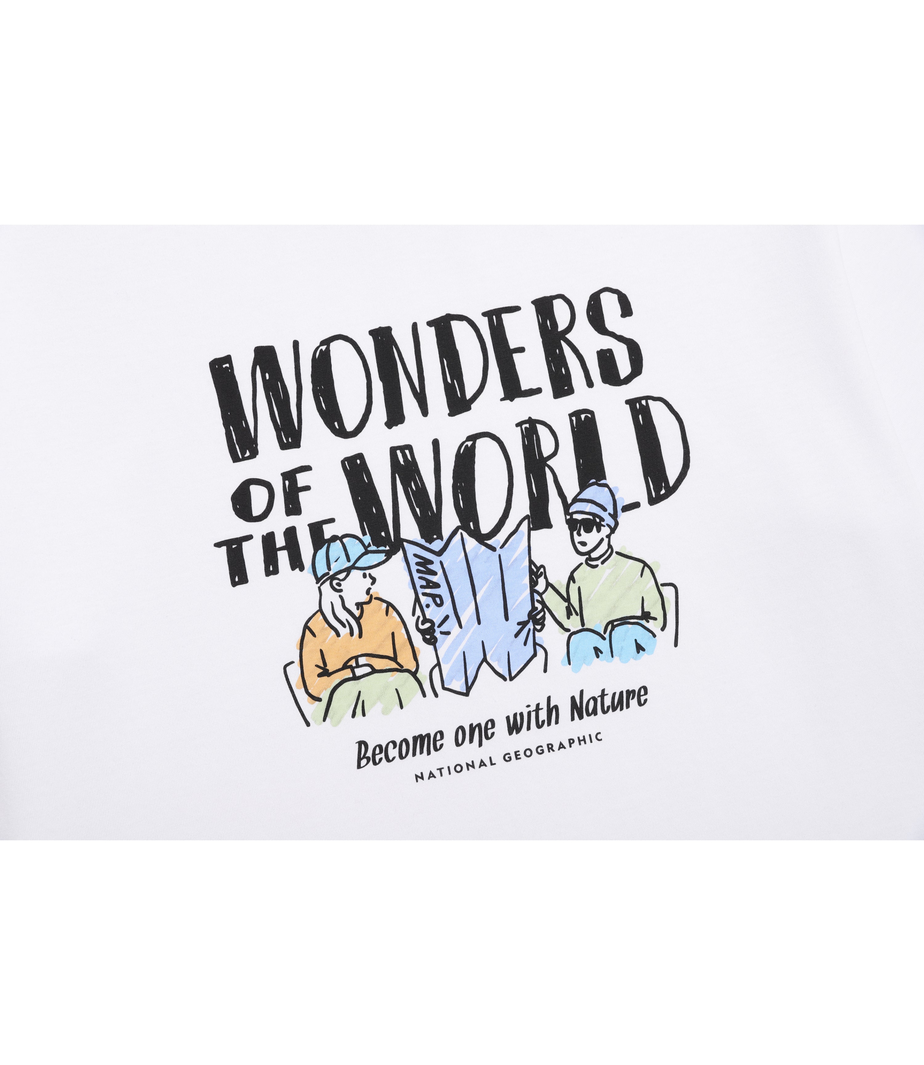 Unisex REGEN ASKIN Travel Graphic Semi Over Fit Short Sleeve Tee | Wonders World<br>WHITE