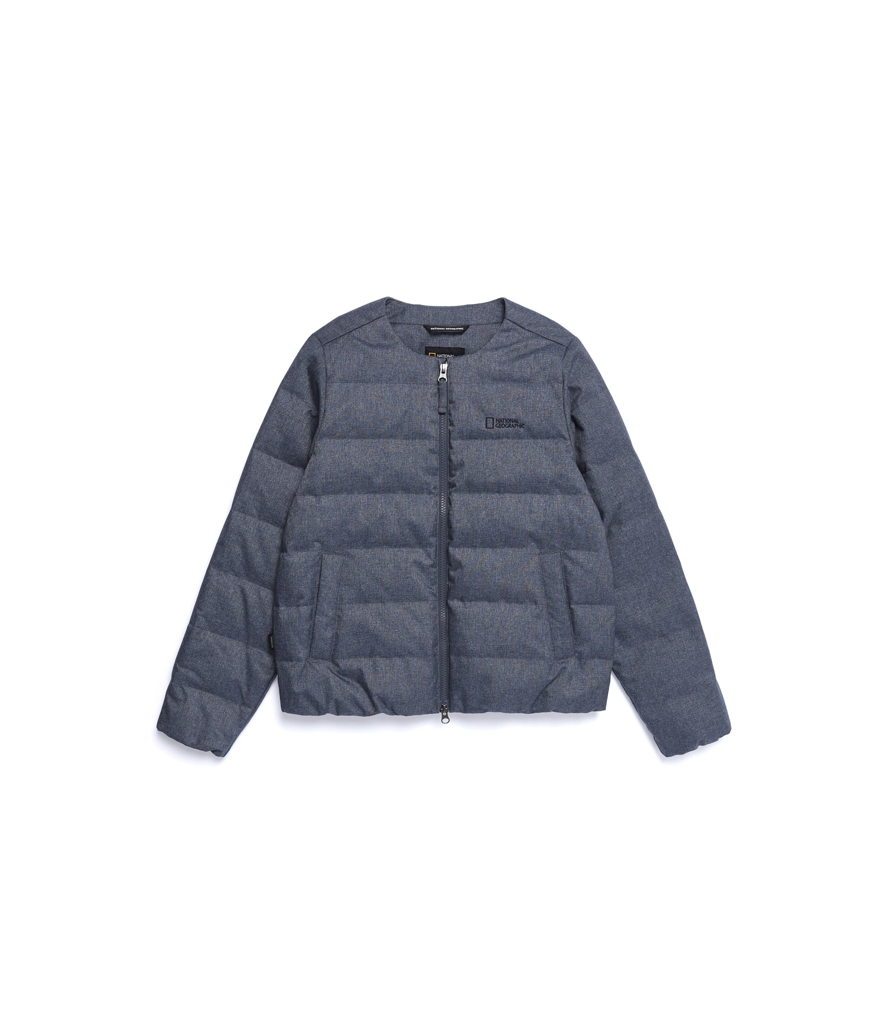 Women's HERON U-Neck Light Down Jumper (Denim)<br>INDIGO