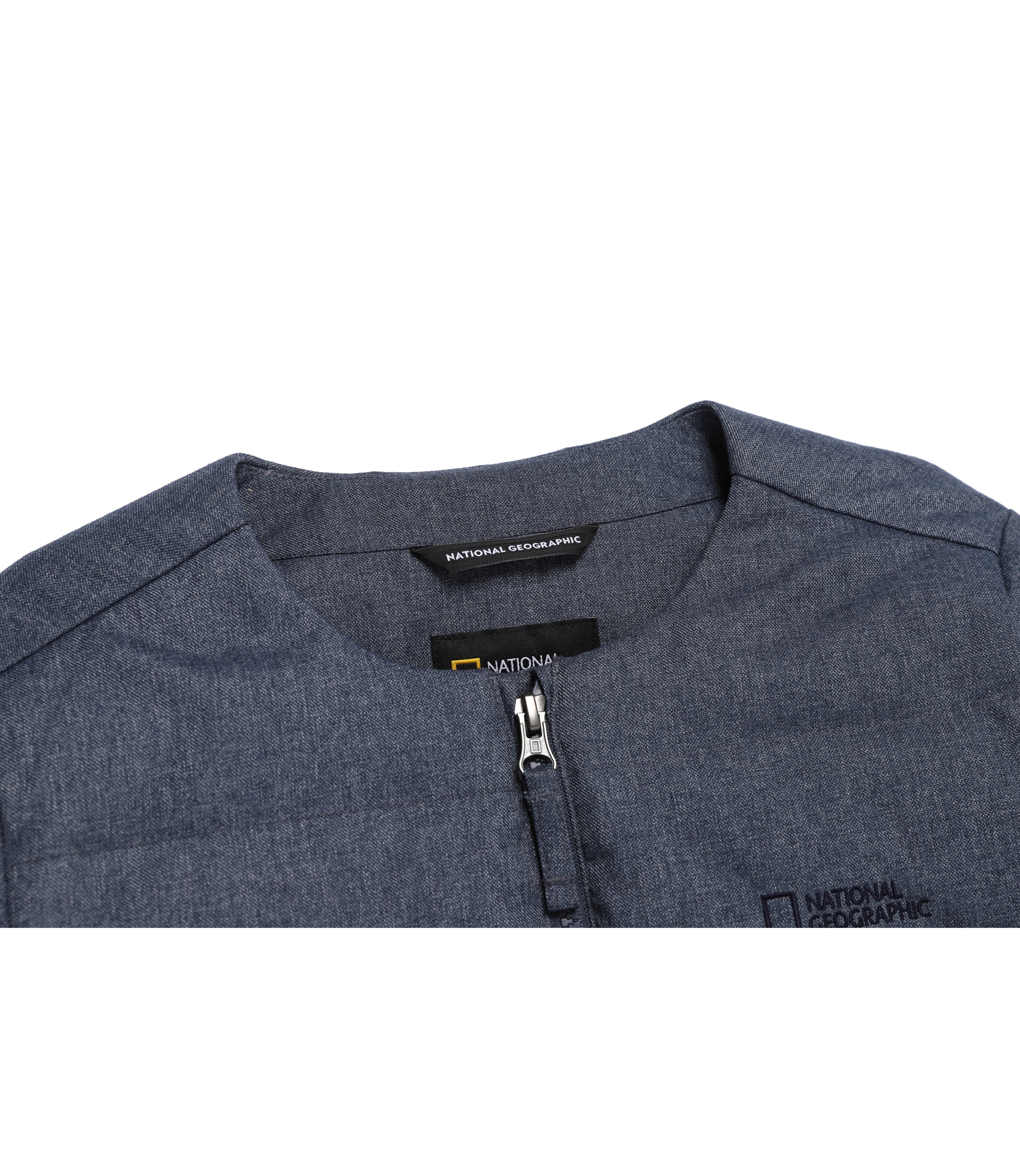 Women's HERON U-Neck Light Down Jumper (Denim)<br>INDIGO