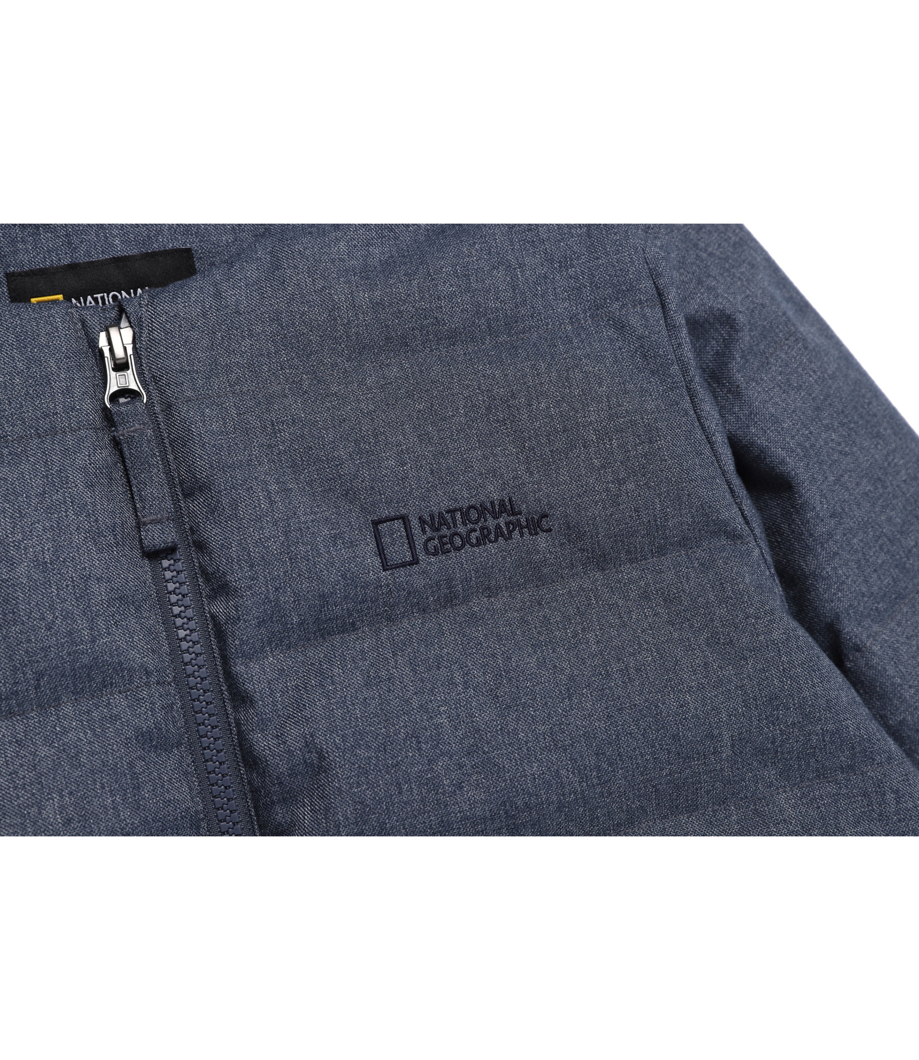 Women's HERON U-Neck Light Down Jumper (Denim)<br>INDIGO