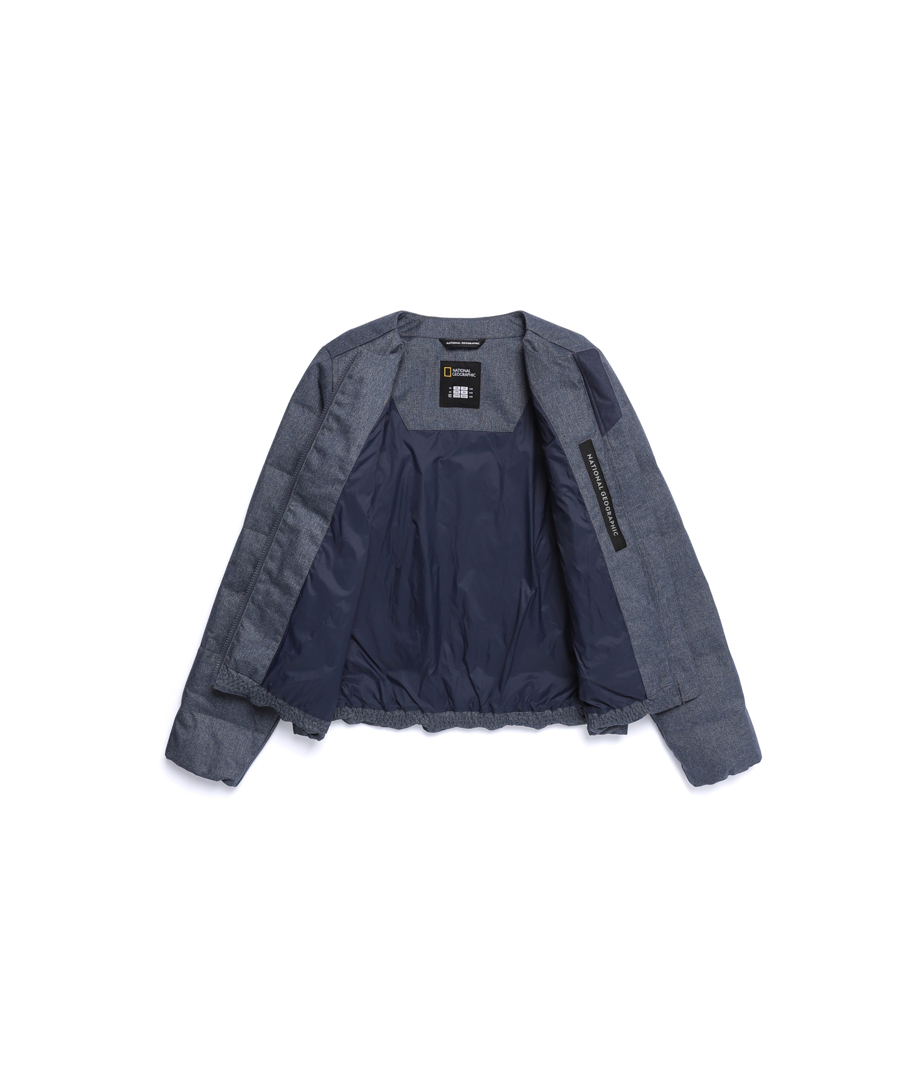 Women's HERON U-Neck Light Down Jumper (Denim)<br>INDIGO
