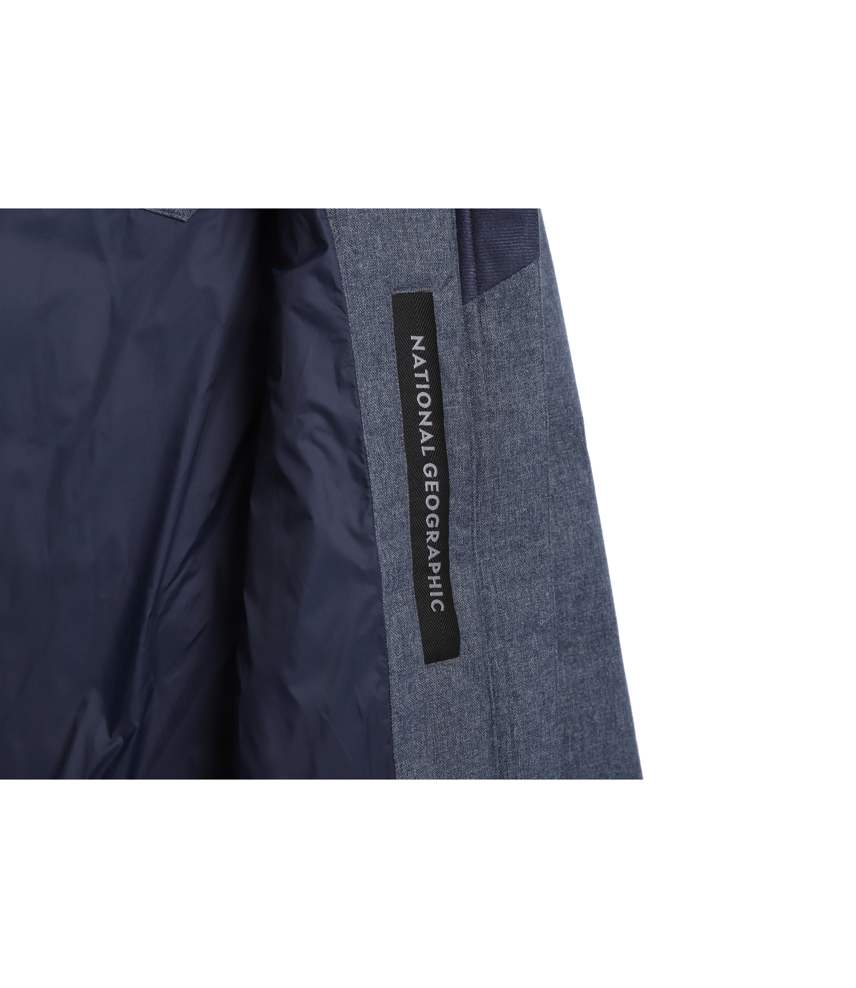 Women's HERON U-Neck Light Down Jumper (Denim)<br>INDIGO