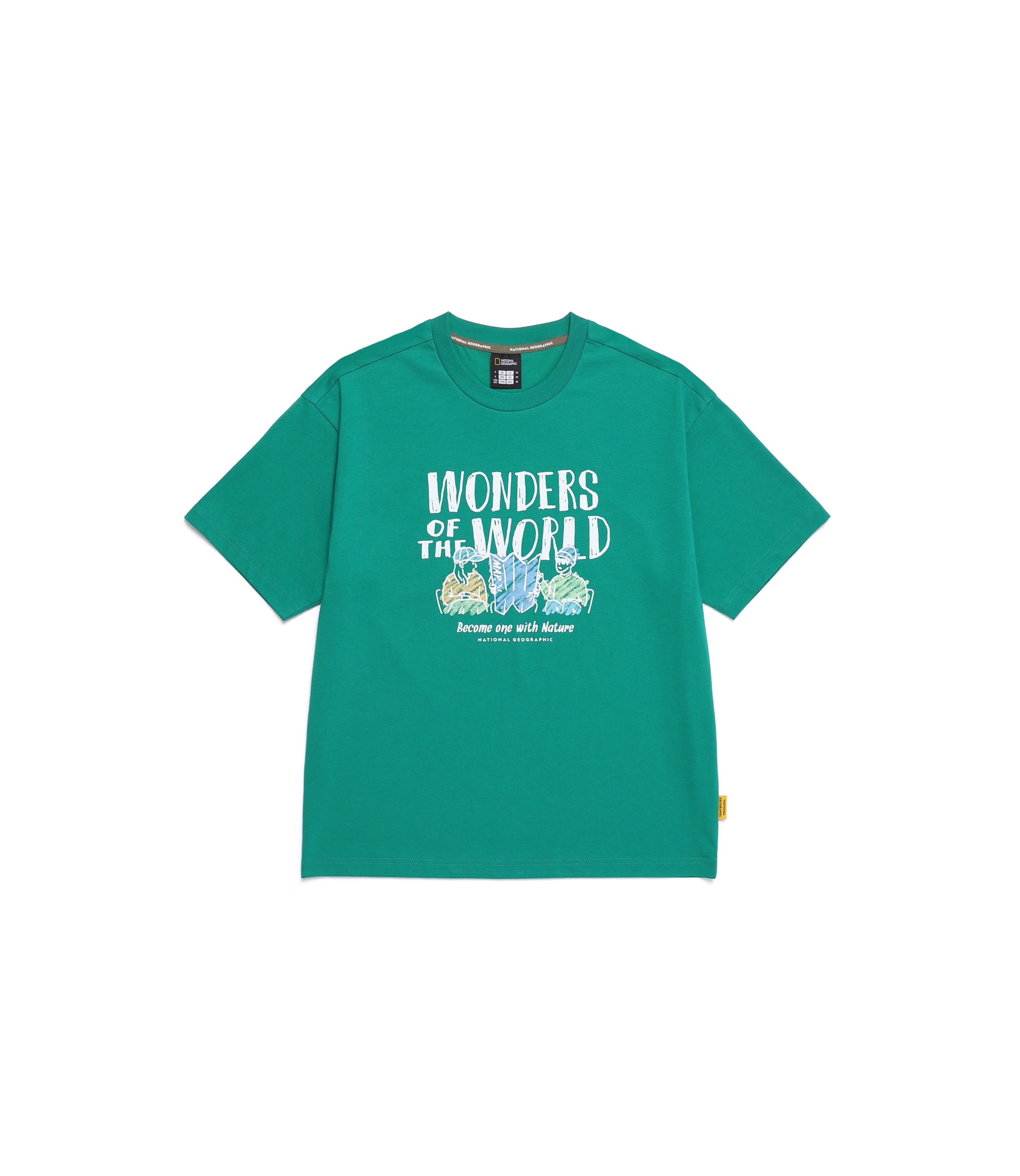 Unisex REGEN ASKIN Travel Graphic Semi Over Fit Short Sleeve Tee | Wonders World<br>GREEN