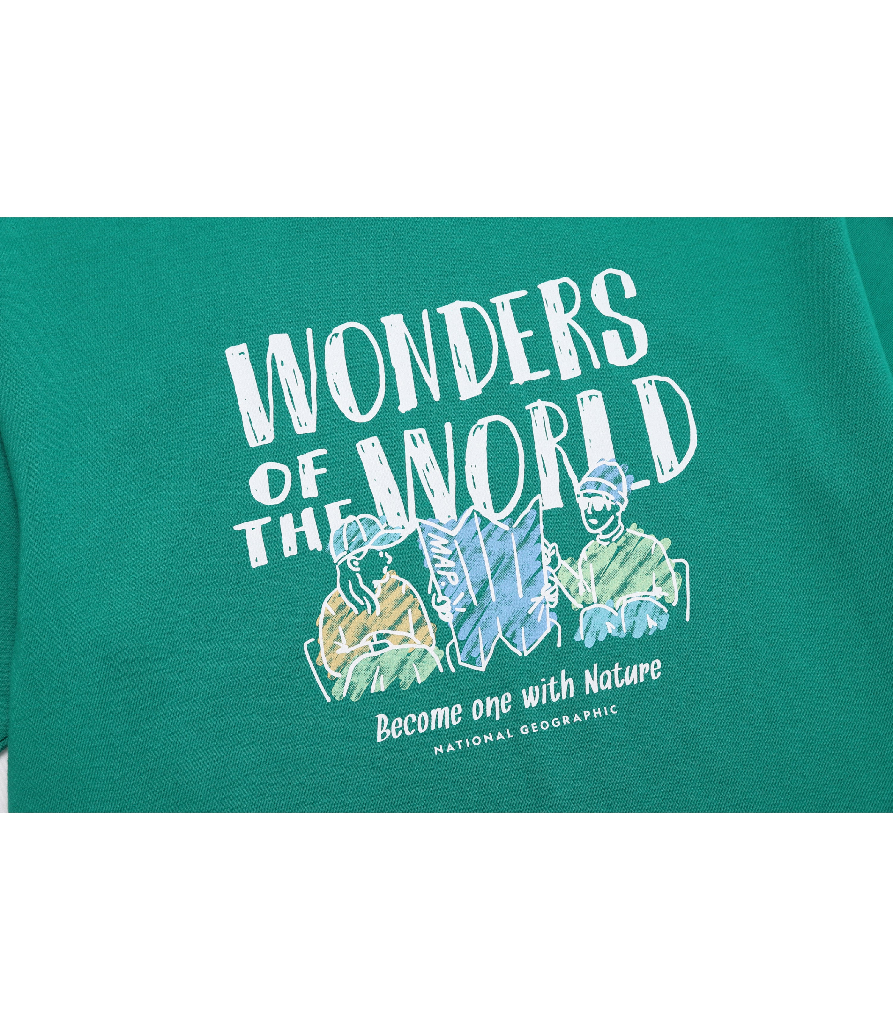 Unisex REGEN ASKIN Travel Graphic Semi Over Fit Short Sleeve Tee | Wonders World<br>GREEN