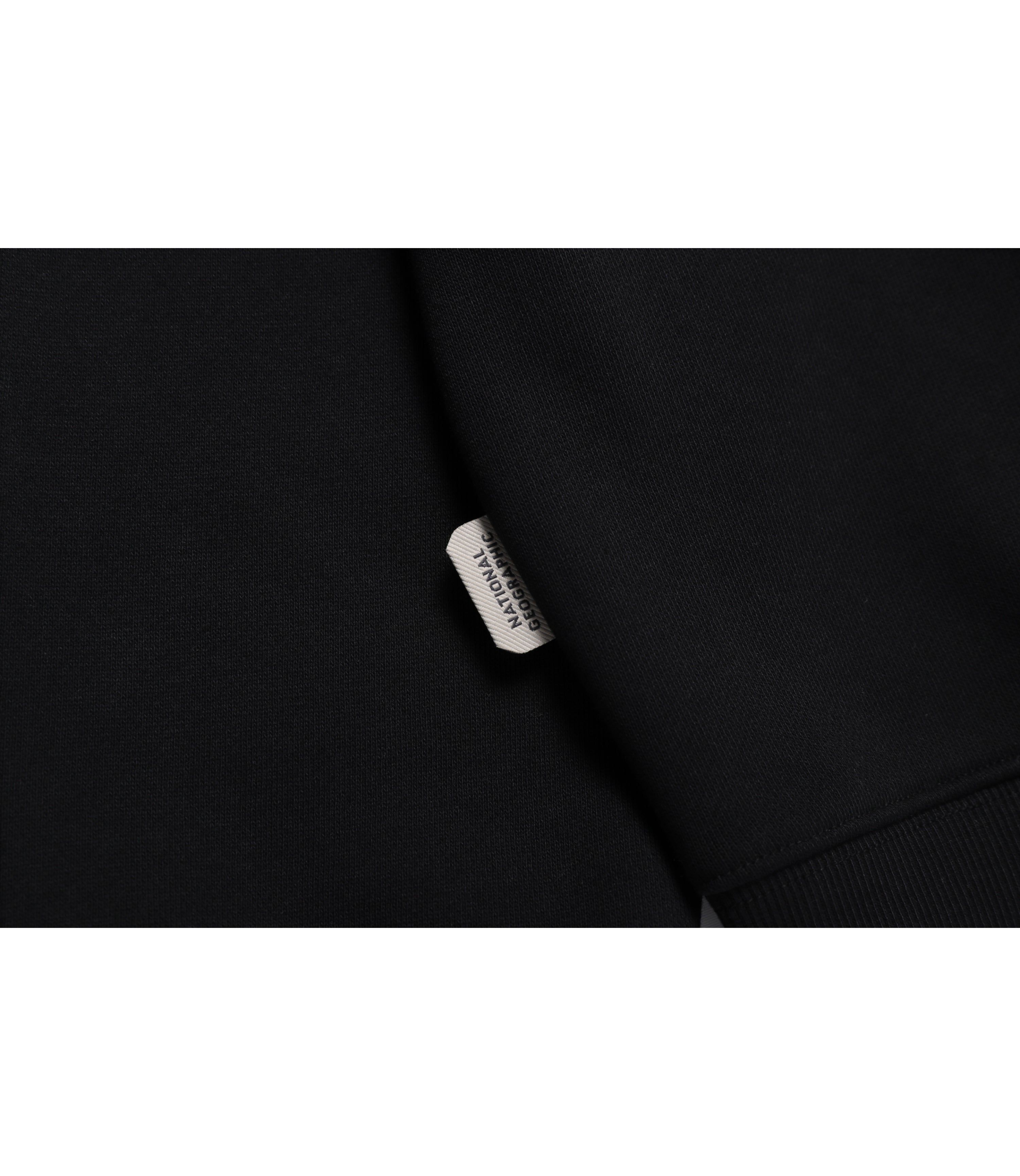 Unisex NRN Three Dimentional Pocket Half Zip-Up Tee<br>BLACK